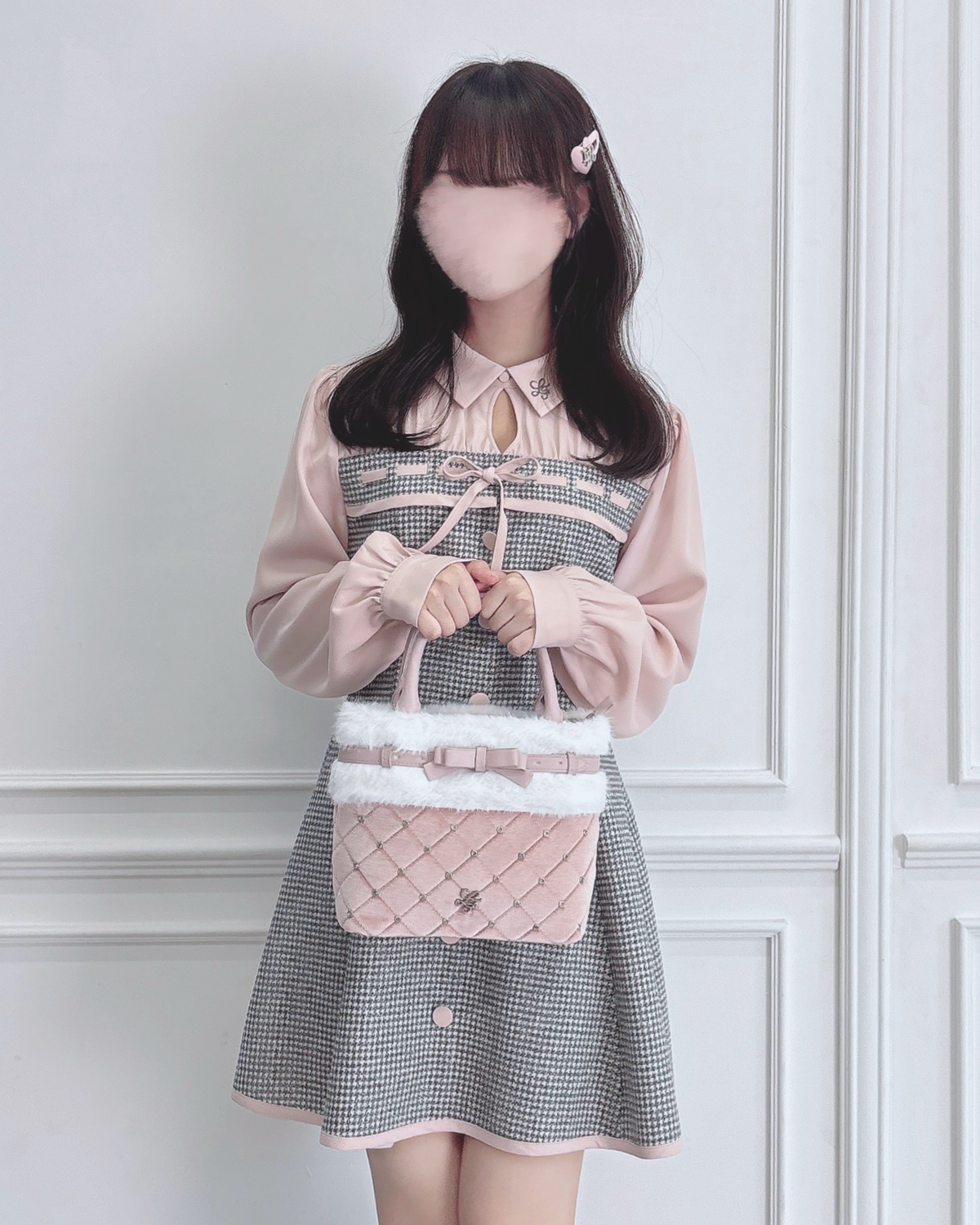《LAFARY closet》サテンハートヘアピン