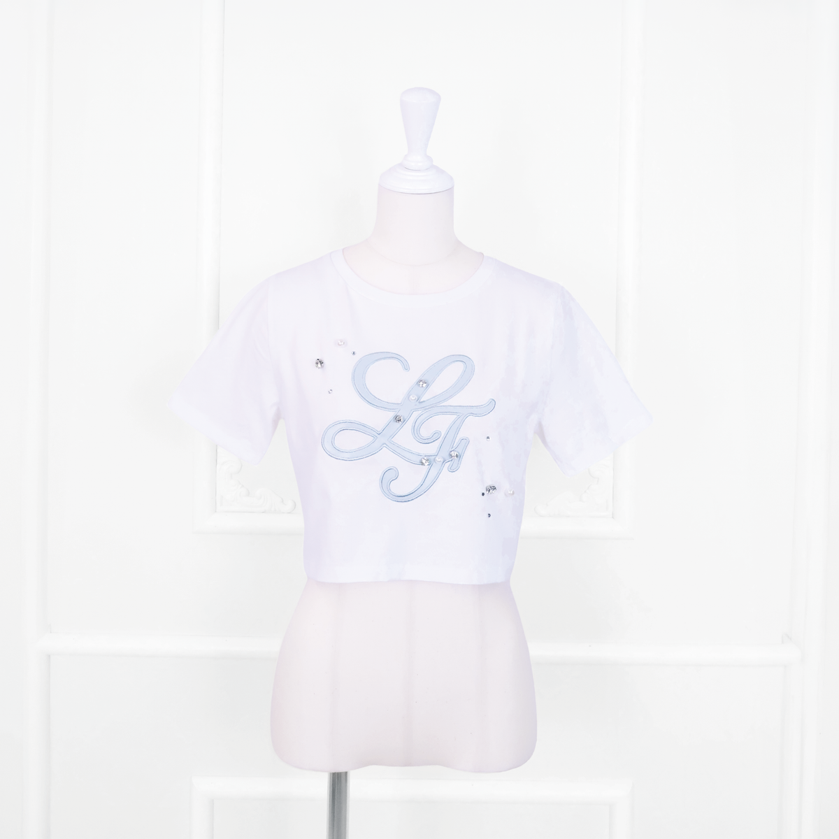 《LAFARY closet》合皮ロゴチビTシャツ