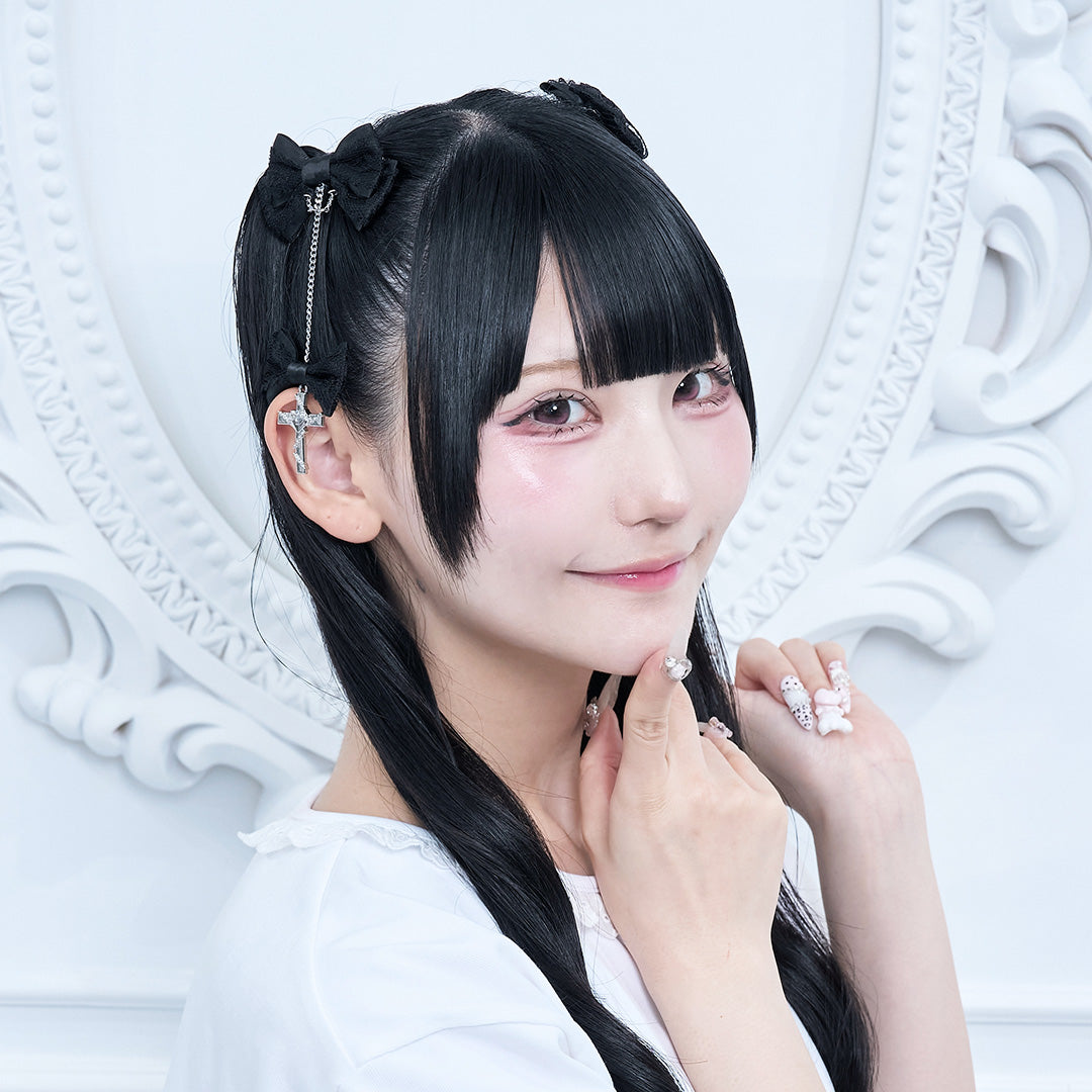 《mine》ロッククロスチャーム2連リボン