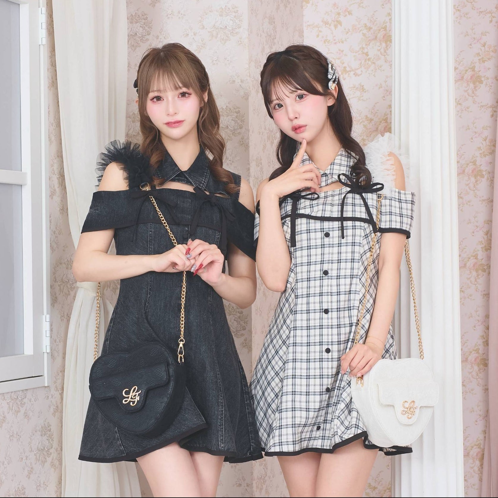 《LAFARY closet》チュールレースハートバッグ