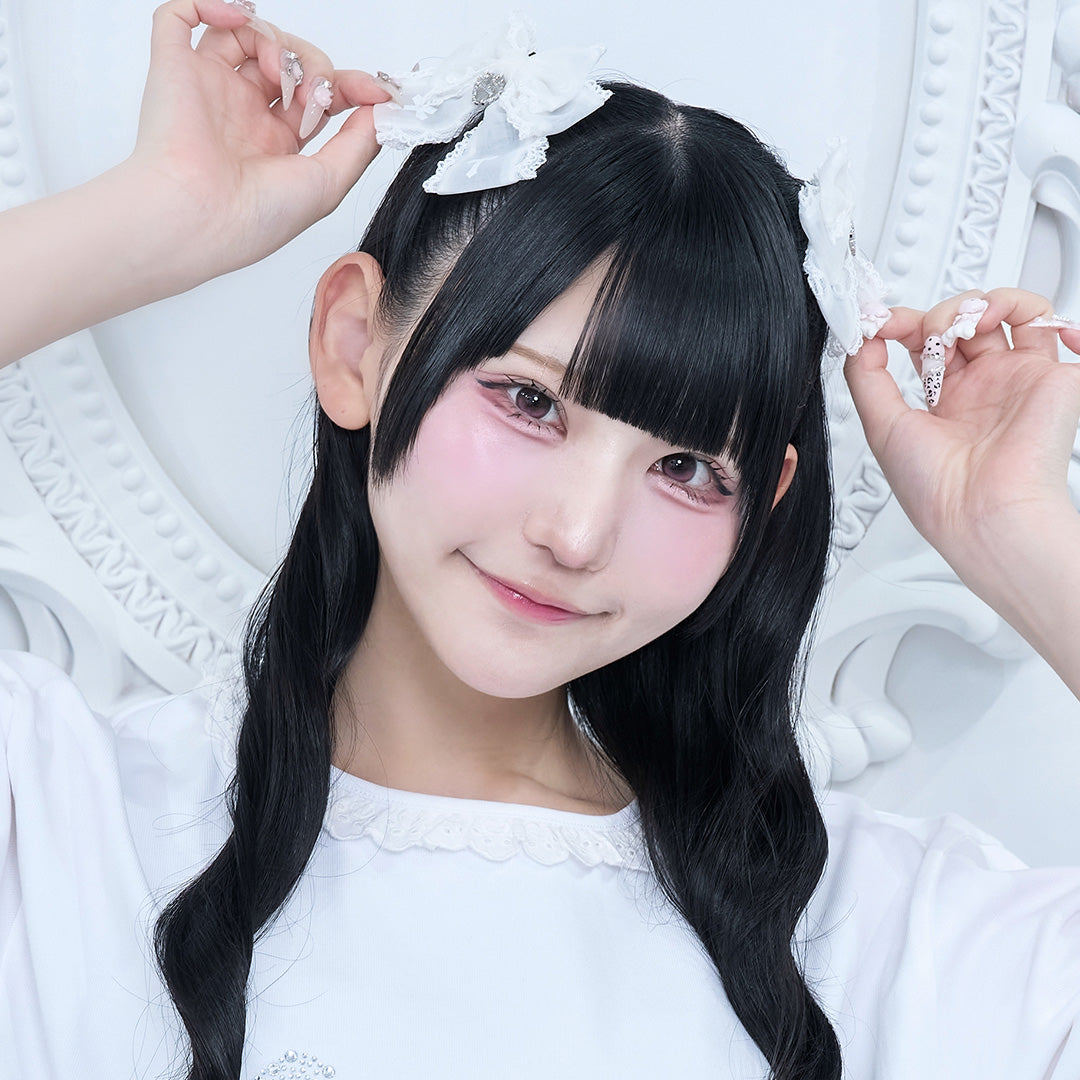 mine》クロスプリントシアーレースリボン- LAFARY ONLINE