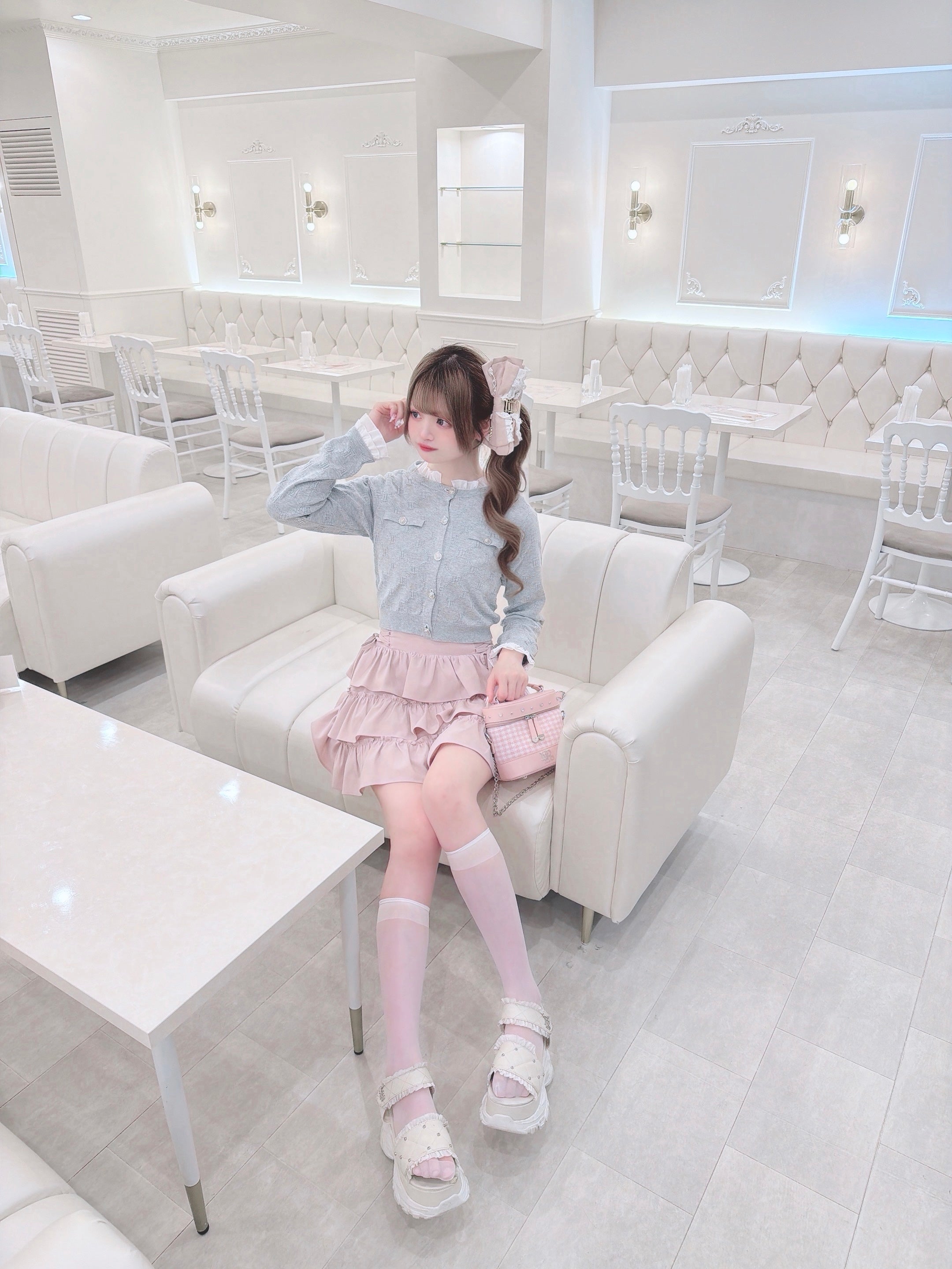 《LAFARY closet》コットンレースリボンバンスクリップ