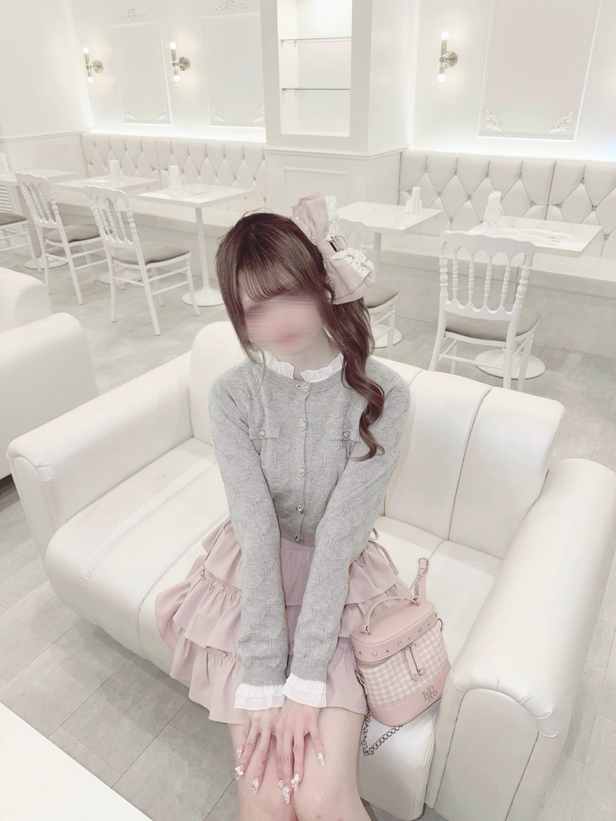 《LAFARY closet》コットンレースリボンバンスクリップ