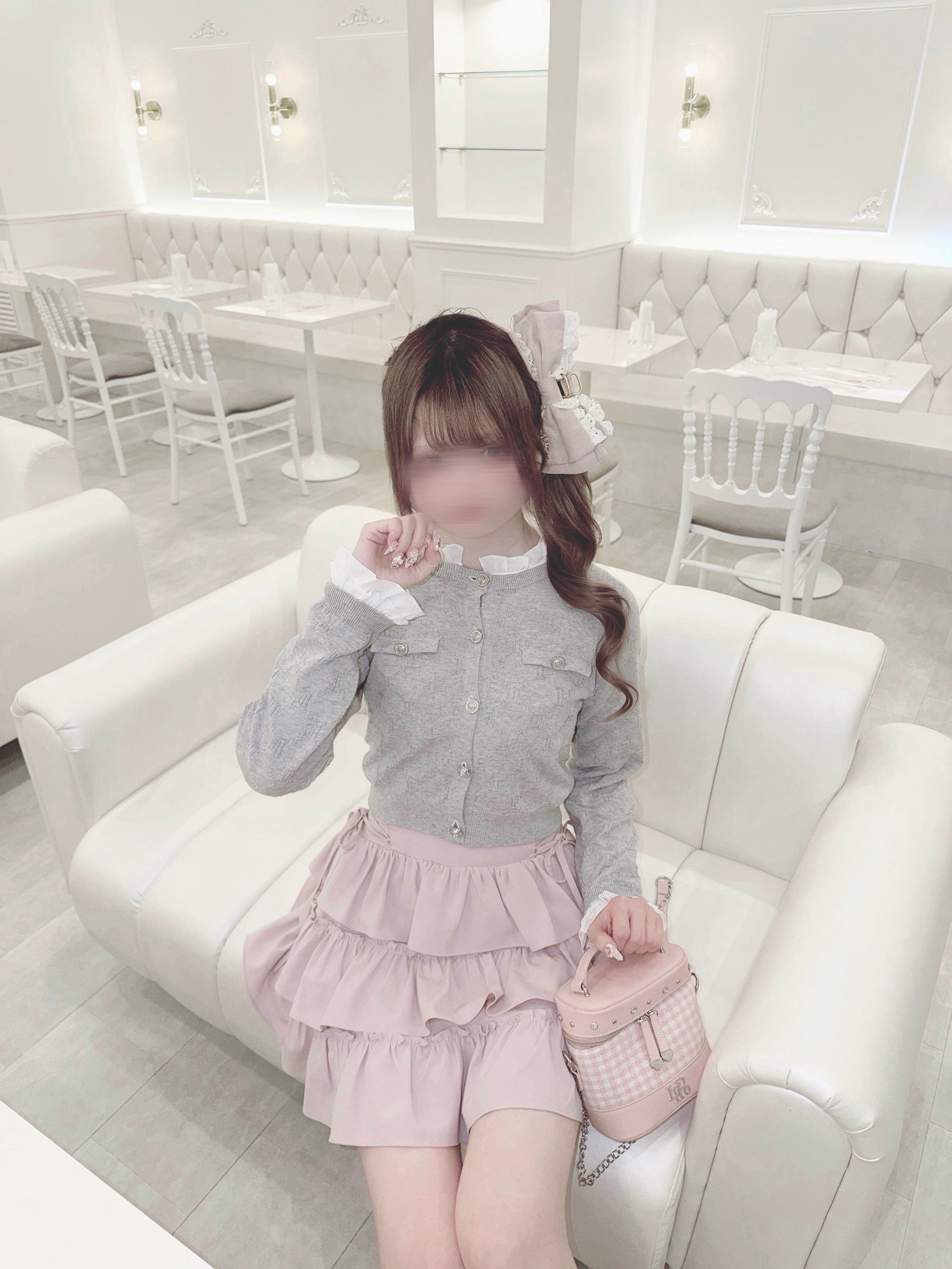 《LAFARY closet》コットンレースリボンバンスクリップ
