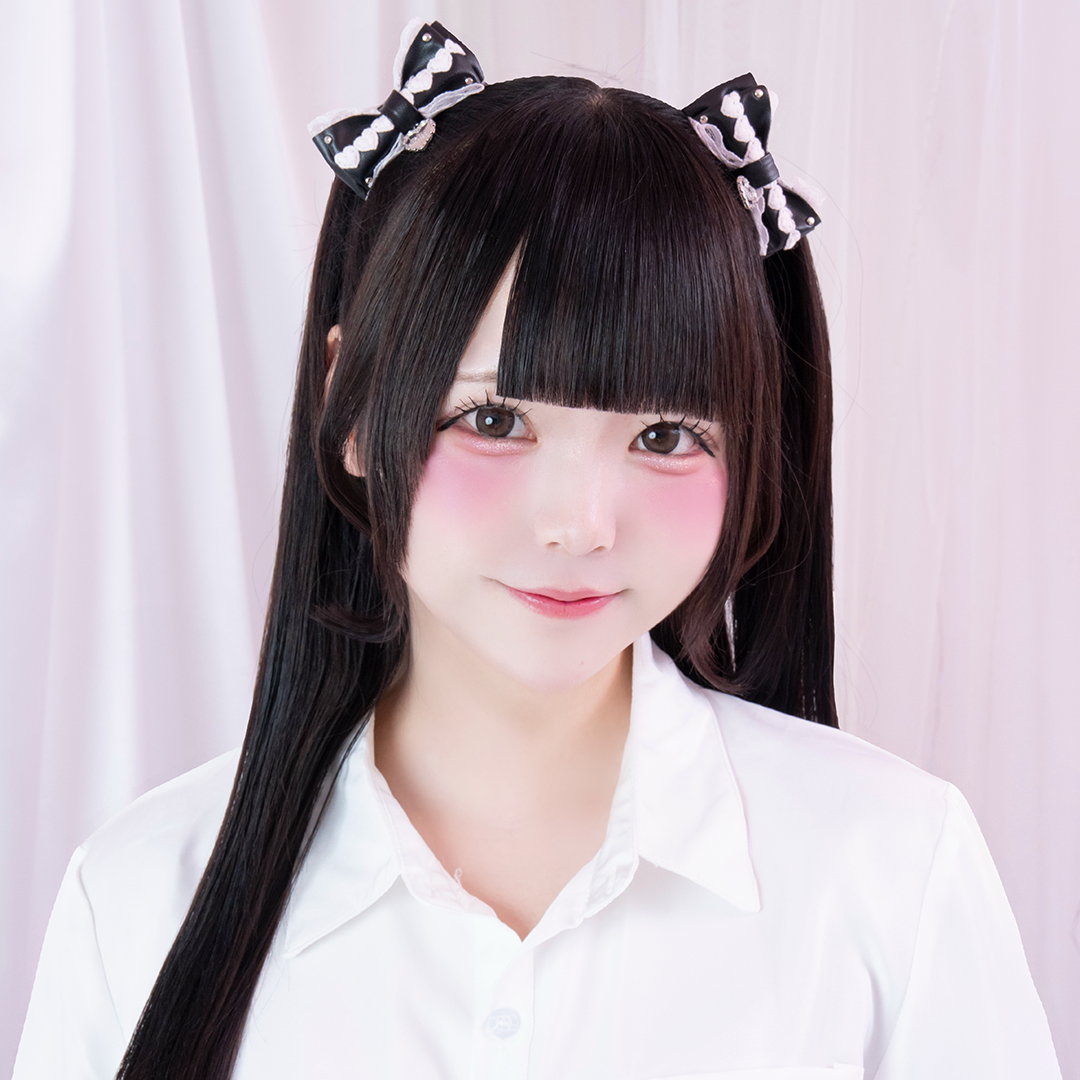 《ビビちゃん×mine》ハートレザーフリルリボン