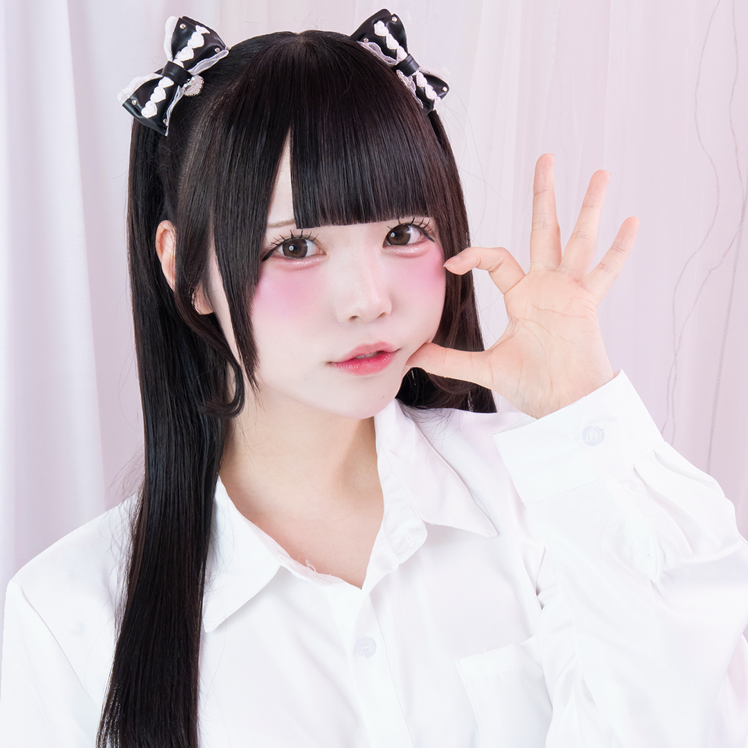 《ビビちゃん×mine》ハートレザーフリルリボン