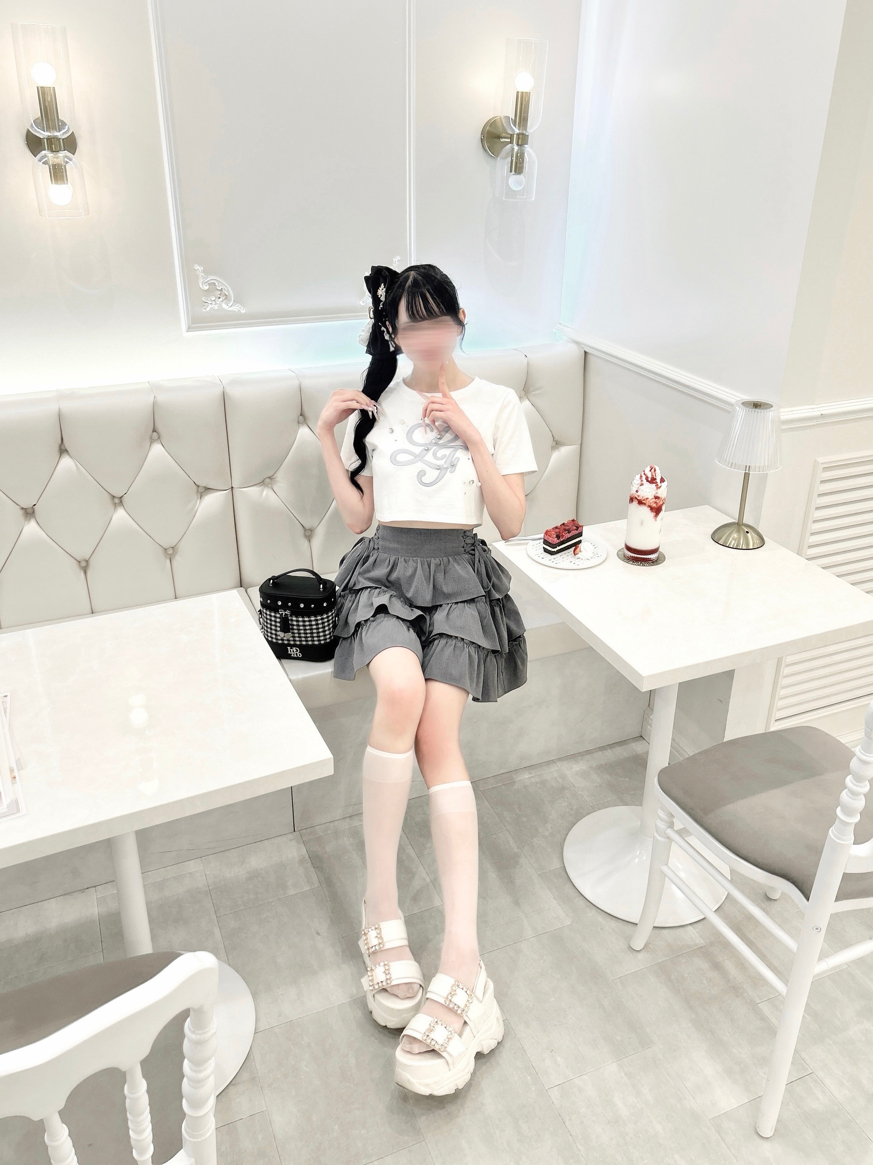 《LAFARY closet》コットンレースリボンバンスクリップ