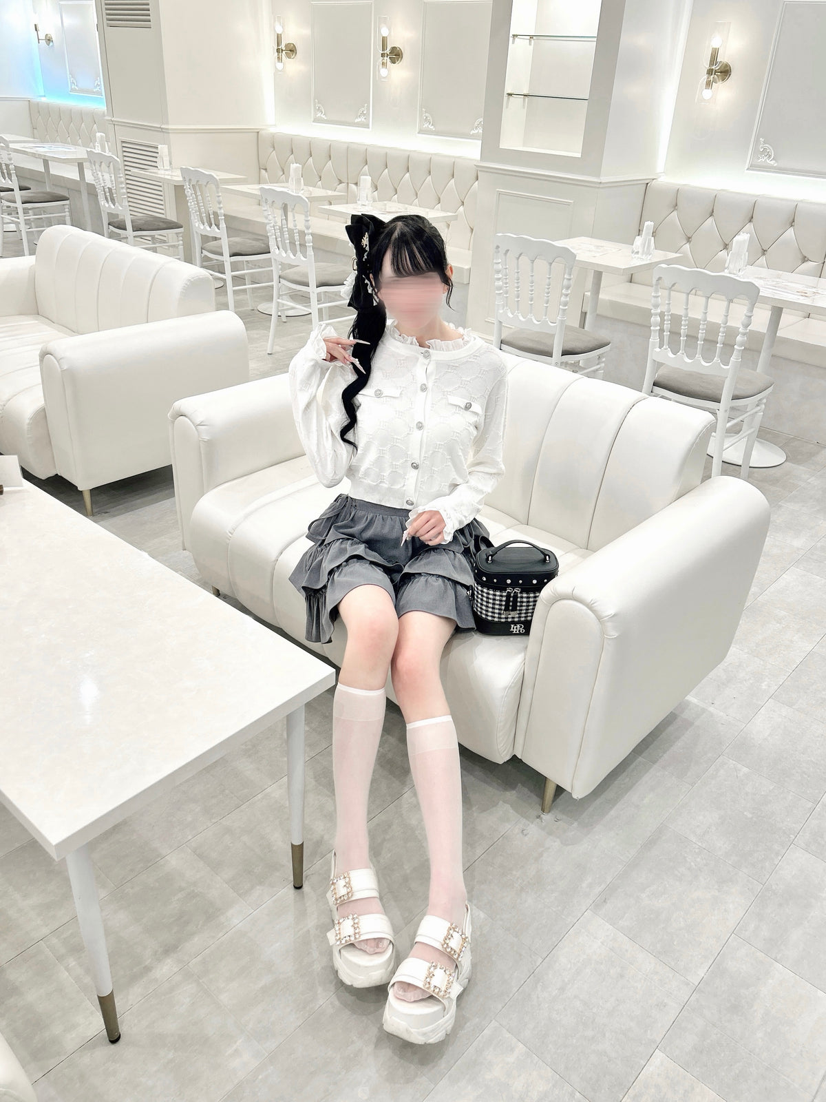 《LAFARY closet》スピンドルティアードスカパン