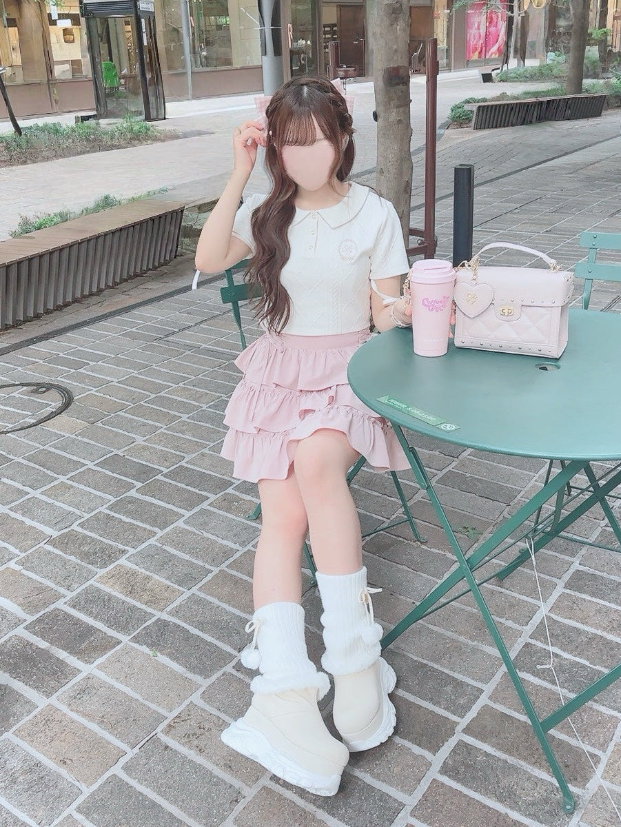 《LAFARY closet》エンブレムポロトップス