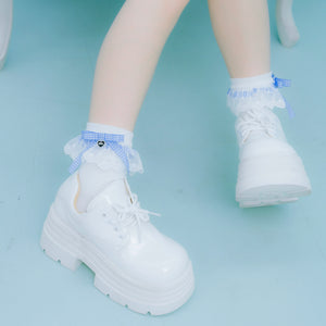 《mine》チェックチャーム付きソックス　 1