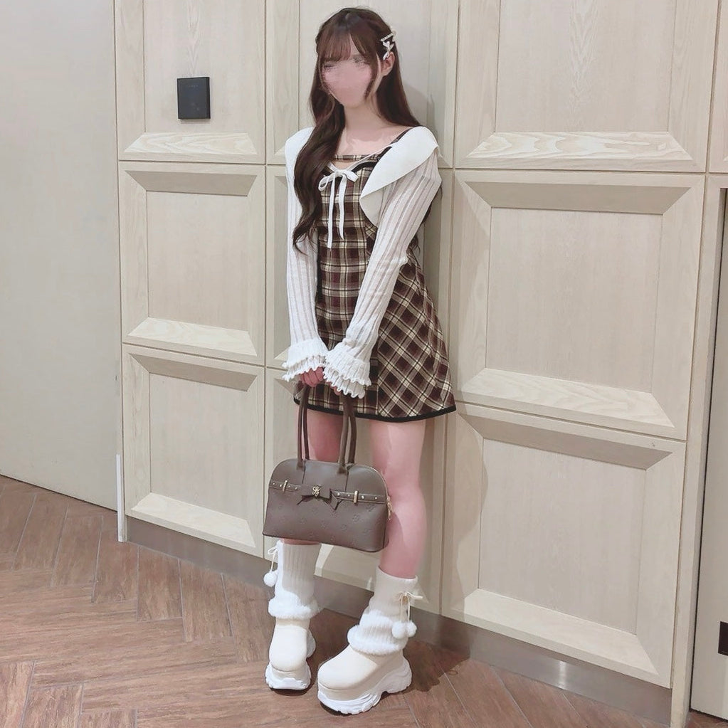 《LAFARY closet》ルーズニット厚底ブーツ