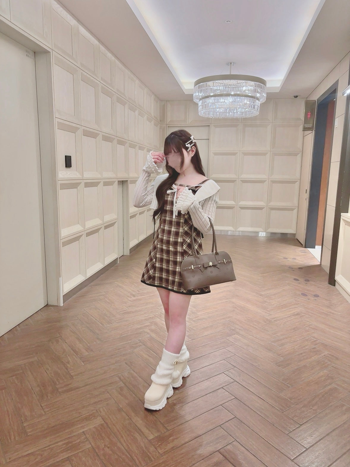 《LAFARY closet》フリルニットカーディガン