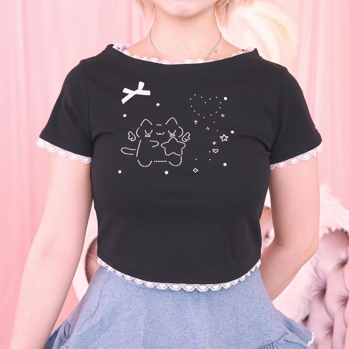 《mine》アスキーキャットミニTシャツ