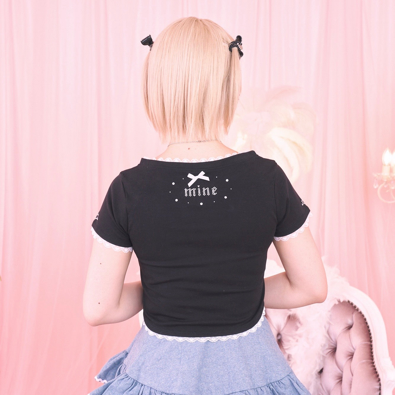 《mine》アスキーキャットミニTシャツ