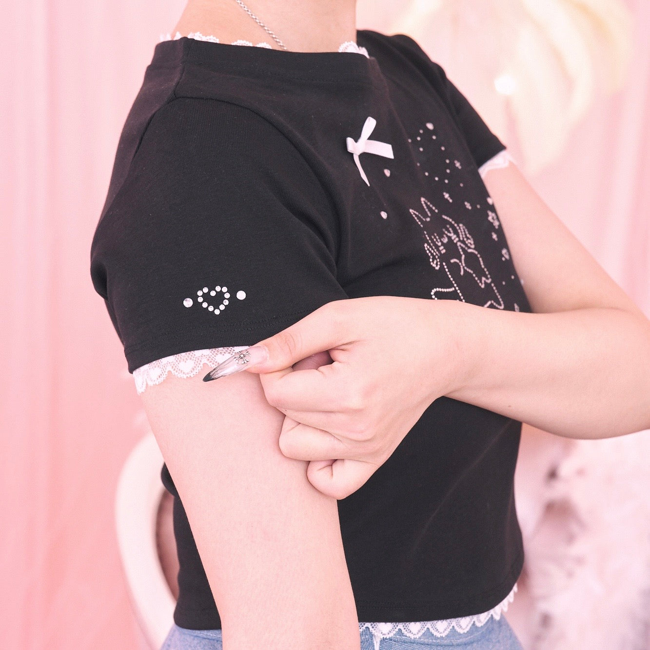 《mine》アスキーキャットミニTシャツ