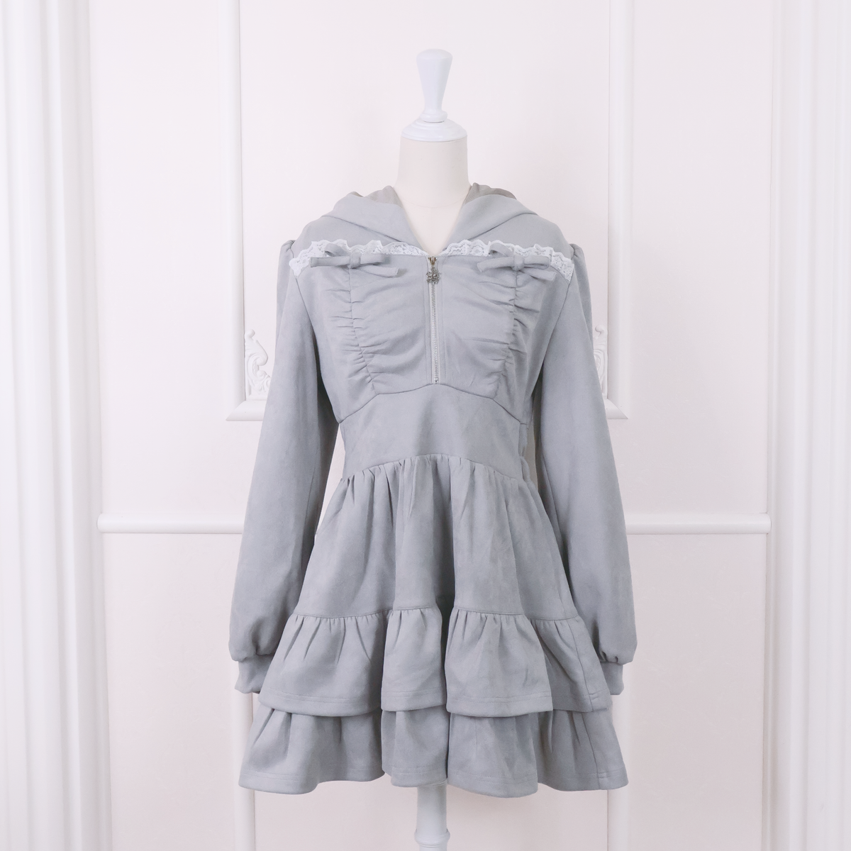 《LAFARY closet》スエードパーカーワンピ