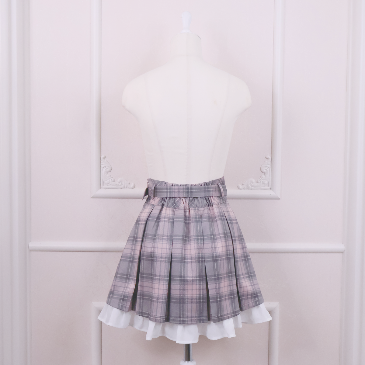 《LAFARY closet》ファーベルトループプリーツスカパン
