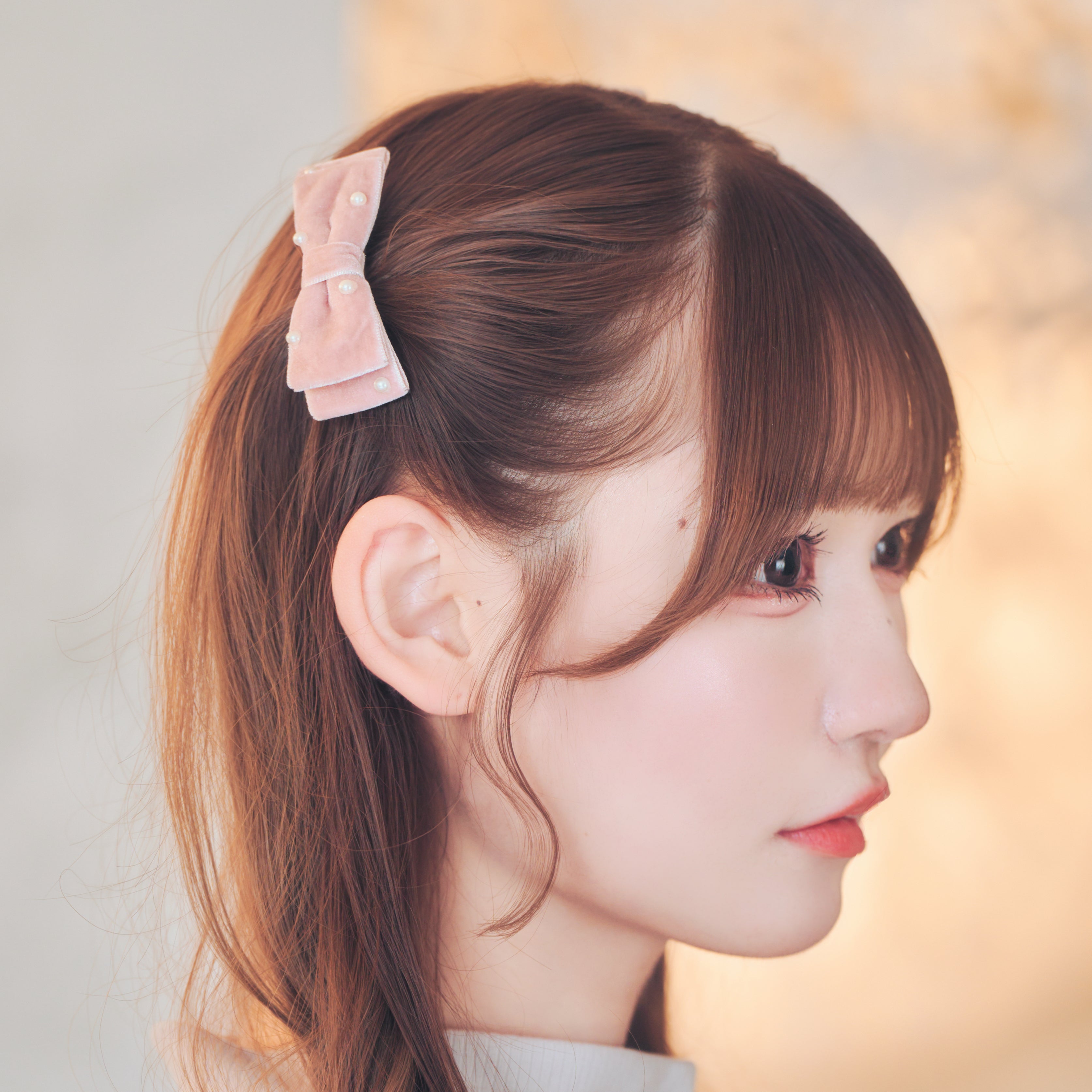 《LAFARY》ゴールドスタッズミニリボン