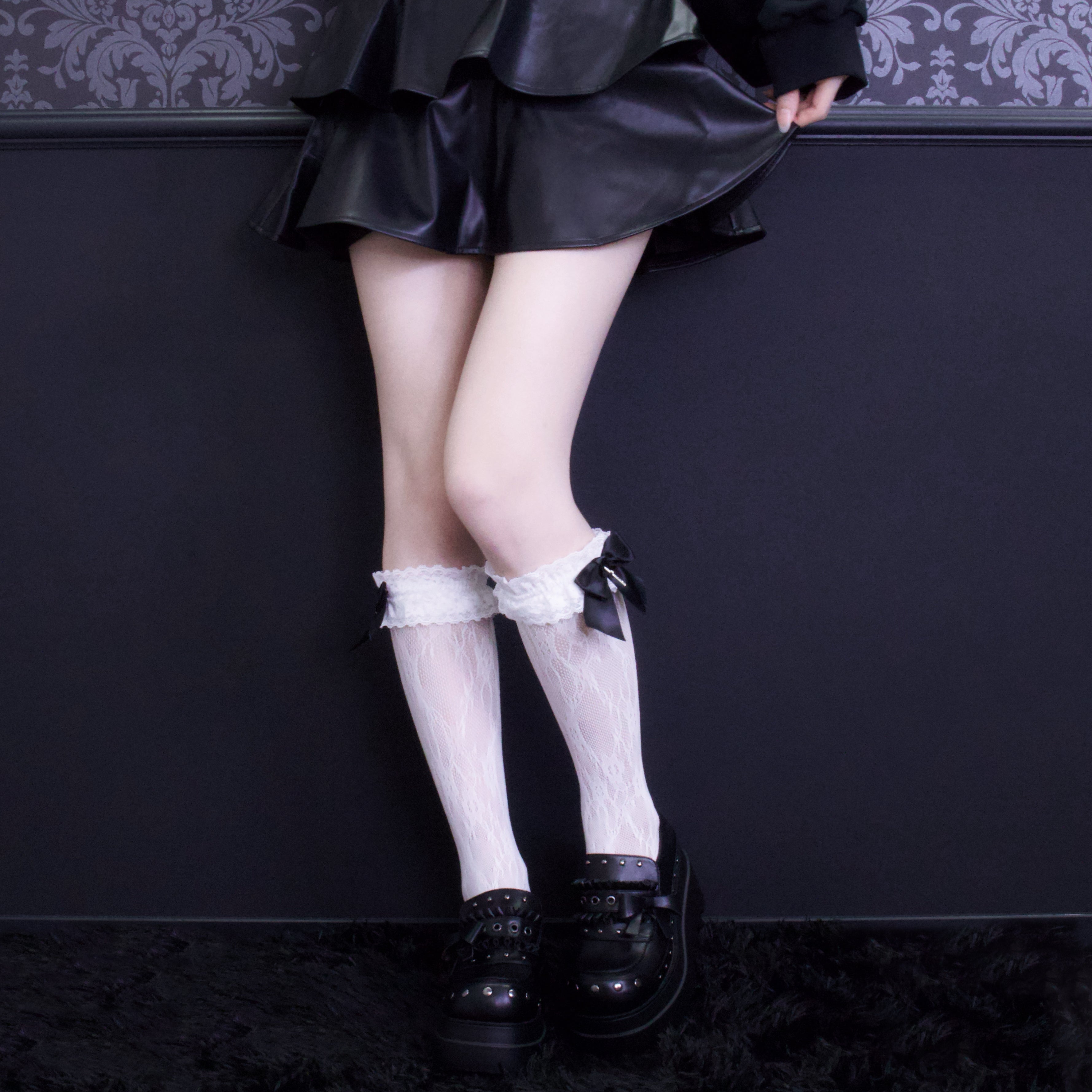 《mine》ゴシックレースソックス