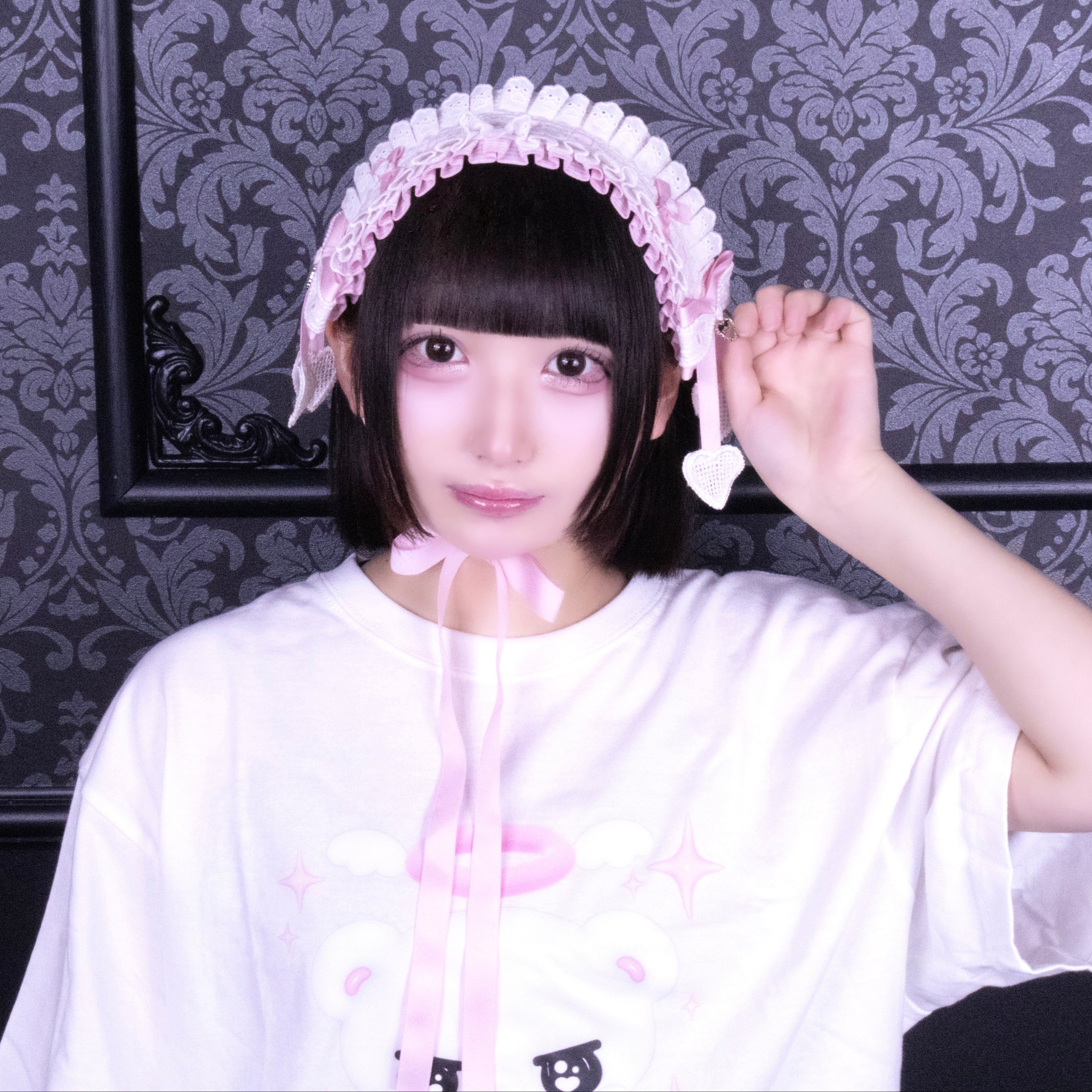 《mine》ギンガムチェックヘッドドレス　