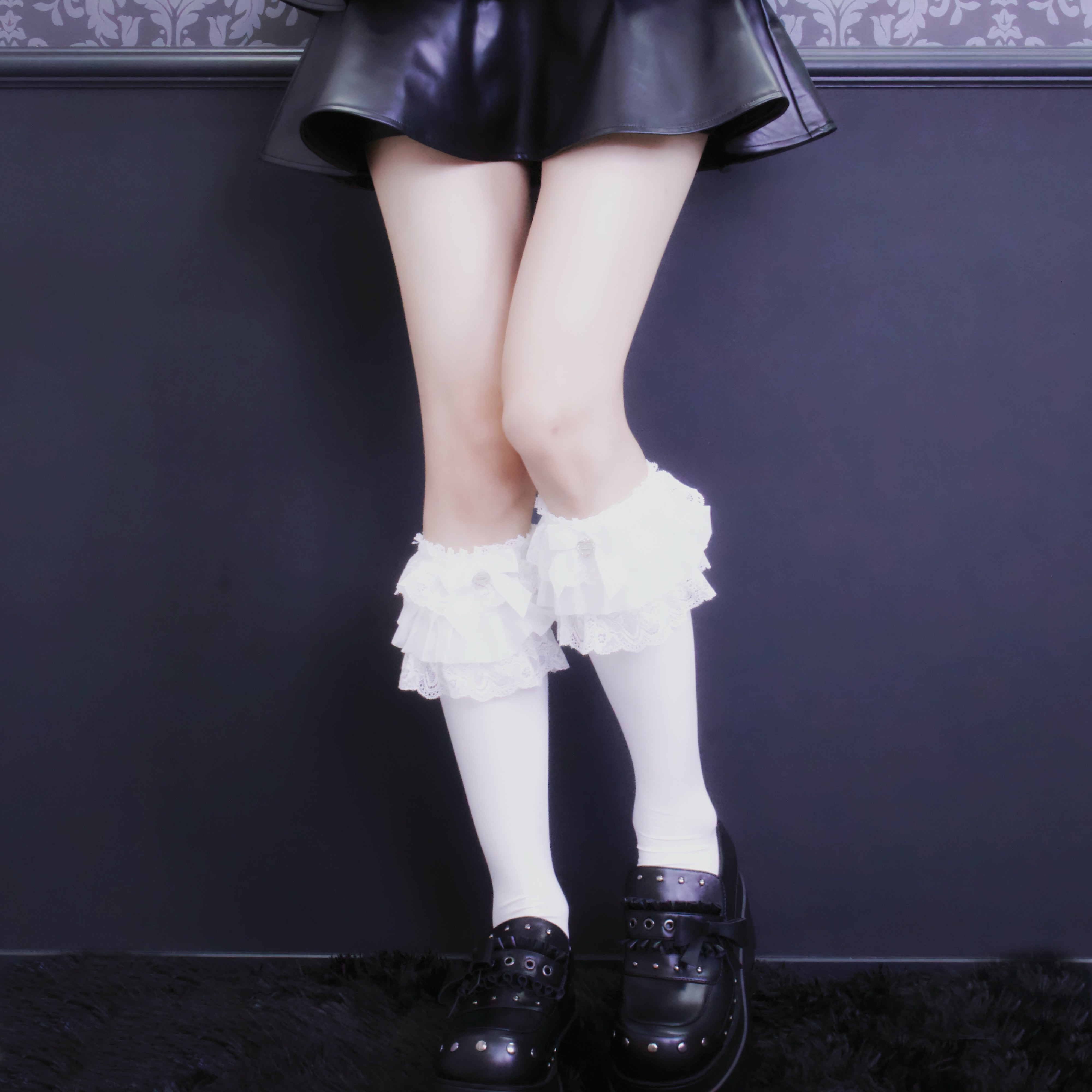 《mine》ロリィタフリル　ソックス