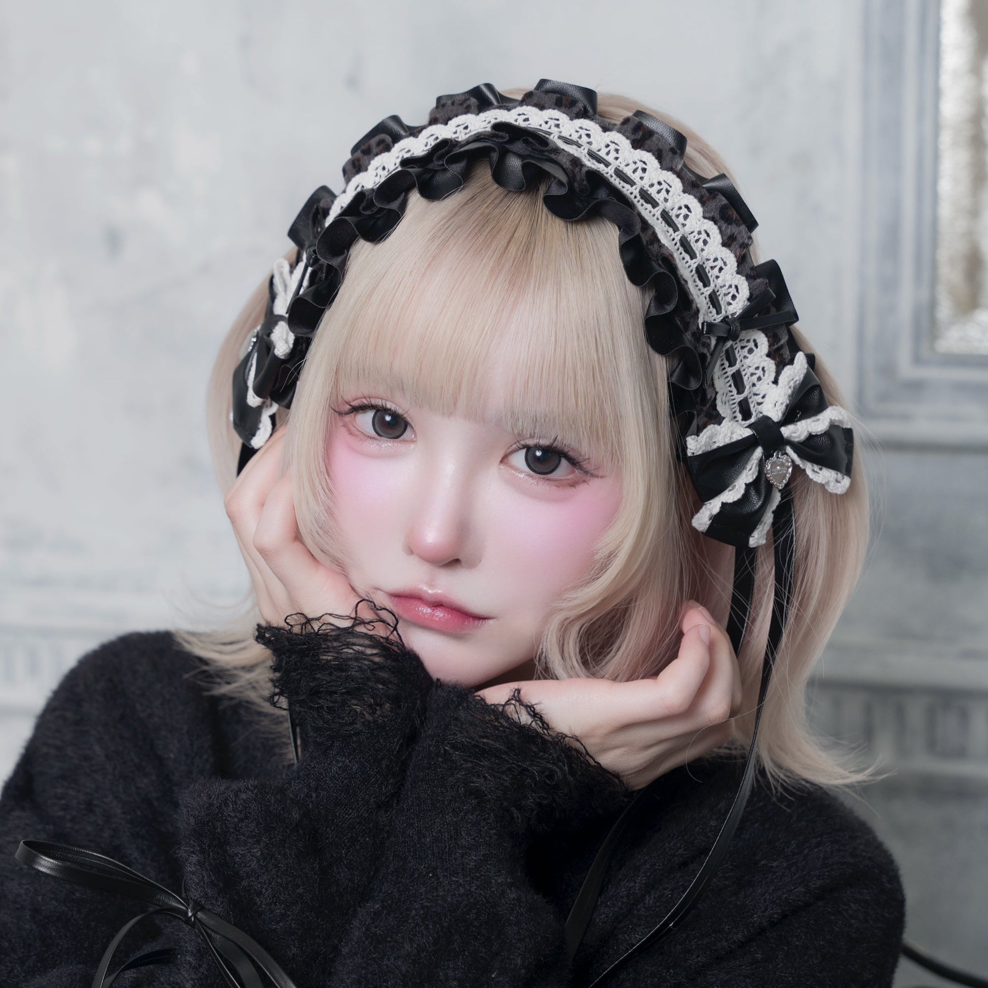 《mine》ハシゴレースヘッドドレス