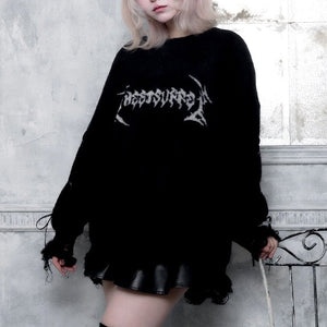 《mine》Sweet Sufferingダメージオーバーニット 1