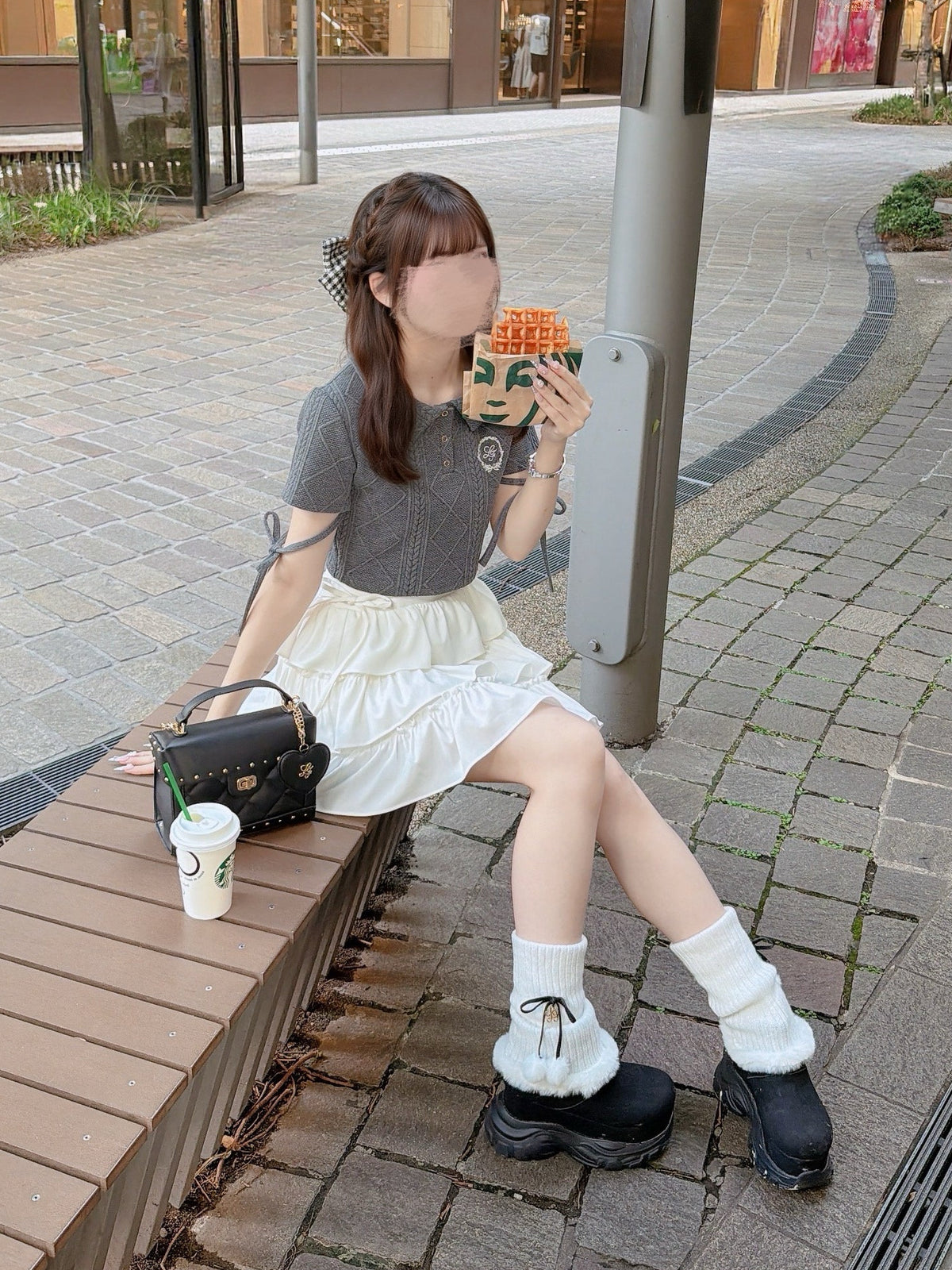《LAFARY》スタッズキルティングバッグ