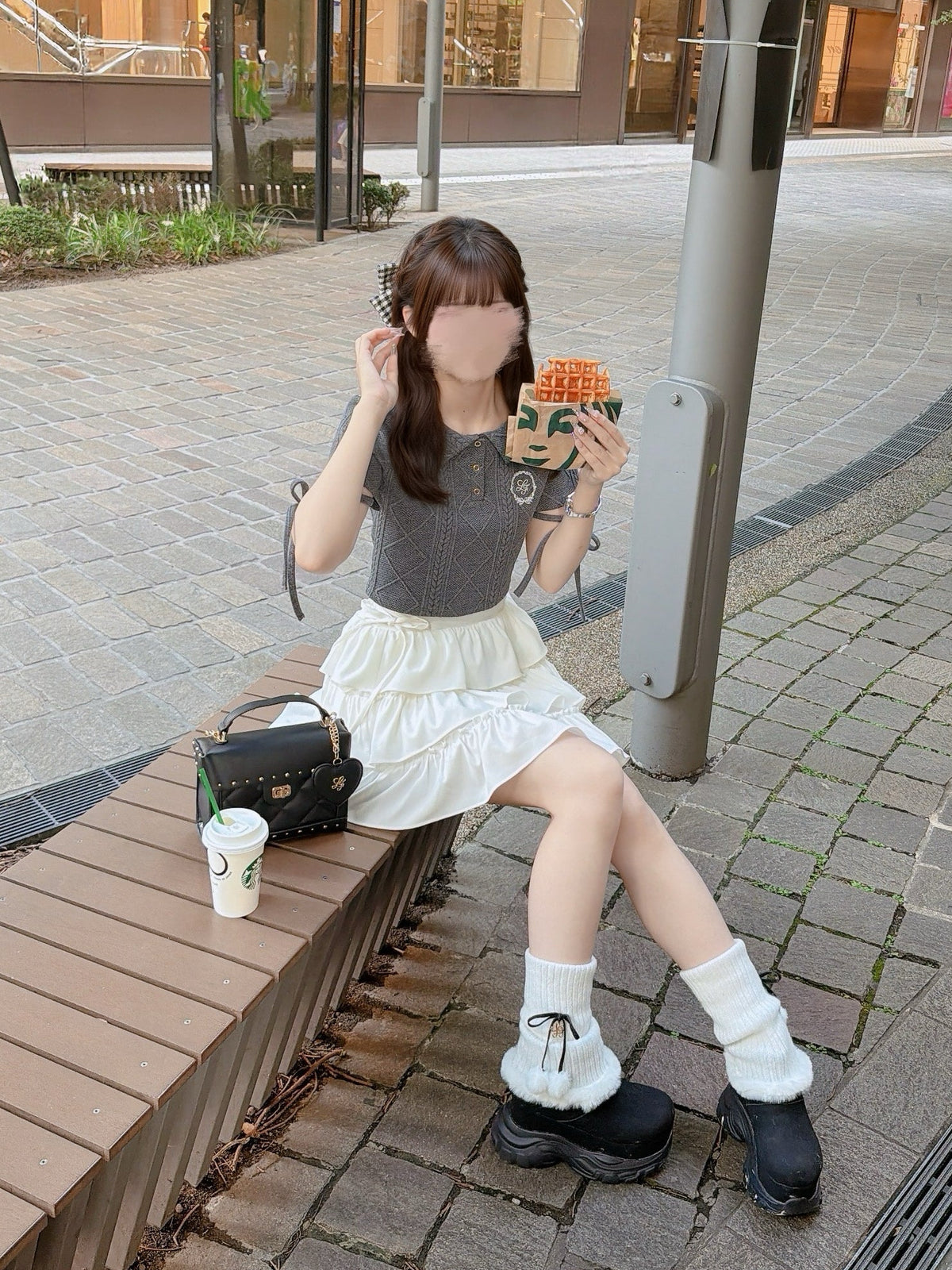 《LAFARY》スタッズキルティングバッグ