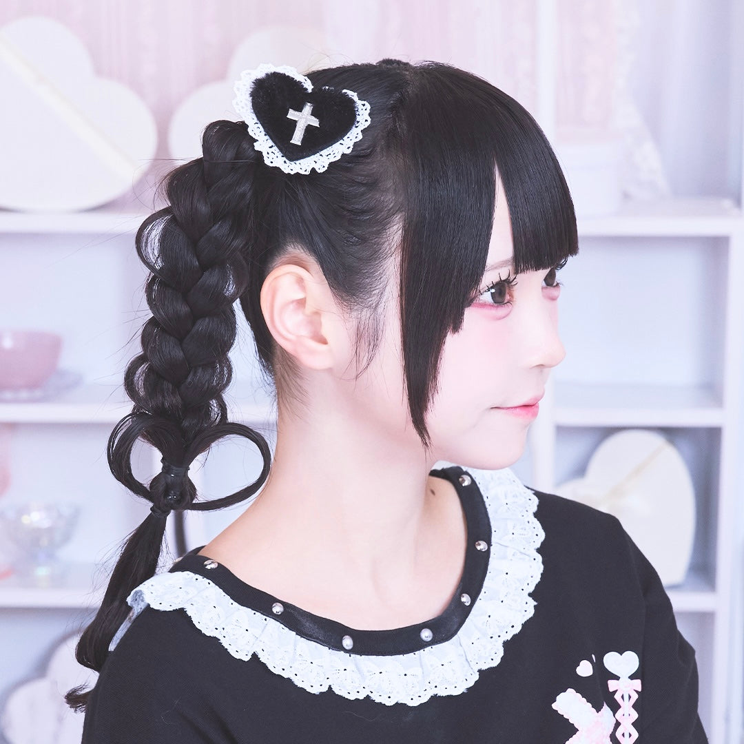 《mine》ハートファーヘアクリップ