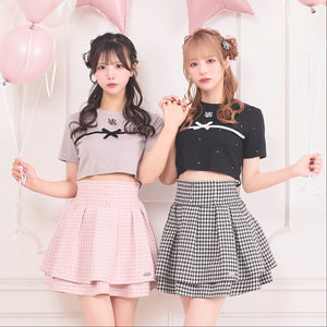 《LAFARY closet》ロゴ刺繍チビTシャツ 1