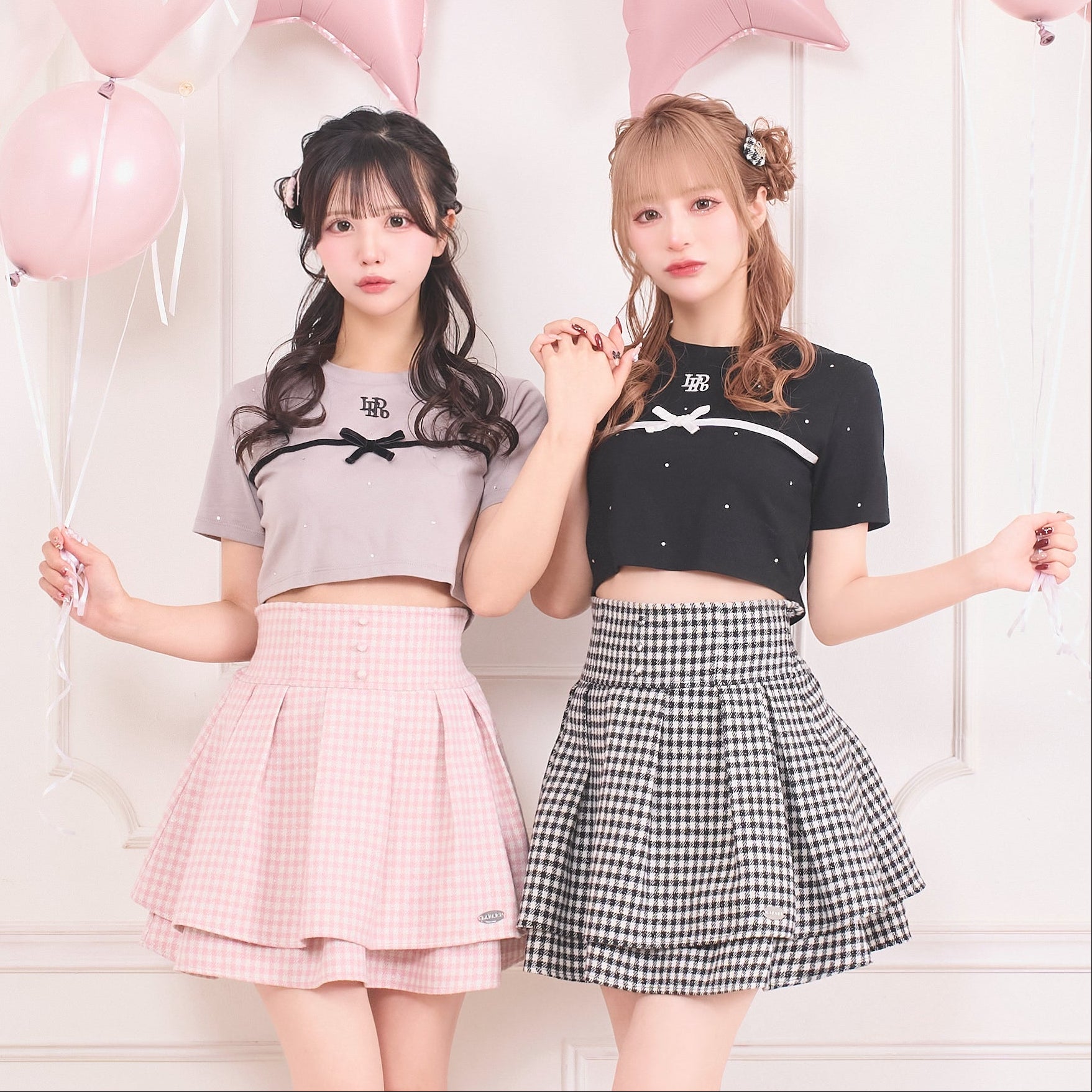 《LAFARY closet》ロゴ刺繍チビTシャツ