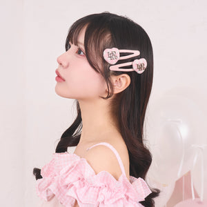 《LAFARY closet》ギンガムハートヘアピン 2