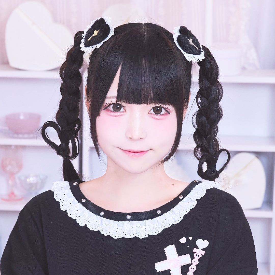 《mine》ハートファーヘアクリップ