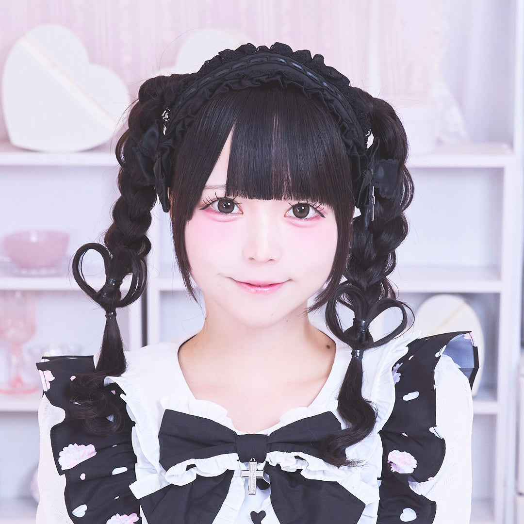 《mine》ハシゴレースフリルリボンヘッドドレス