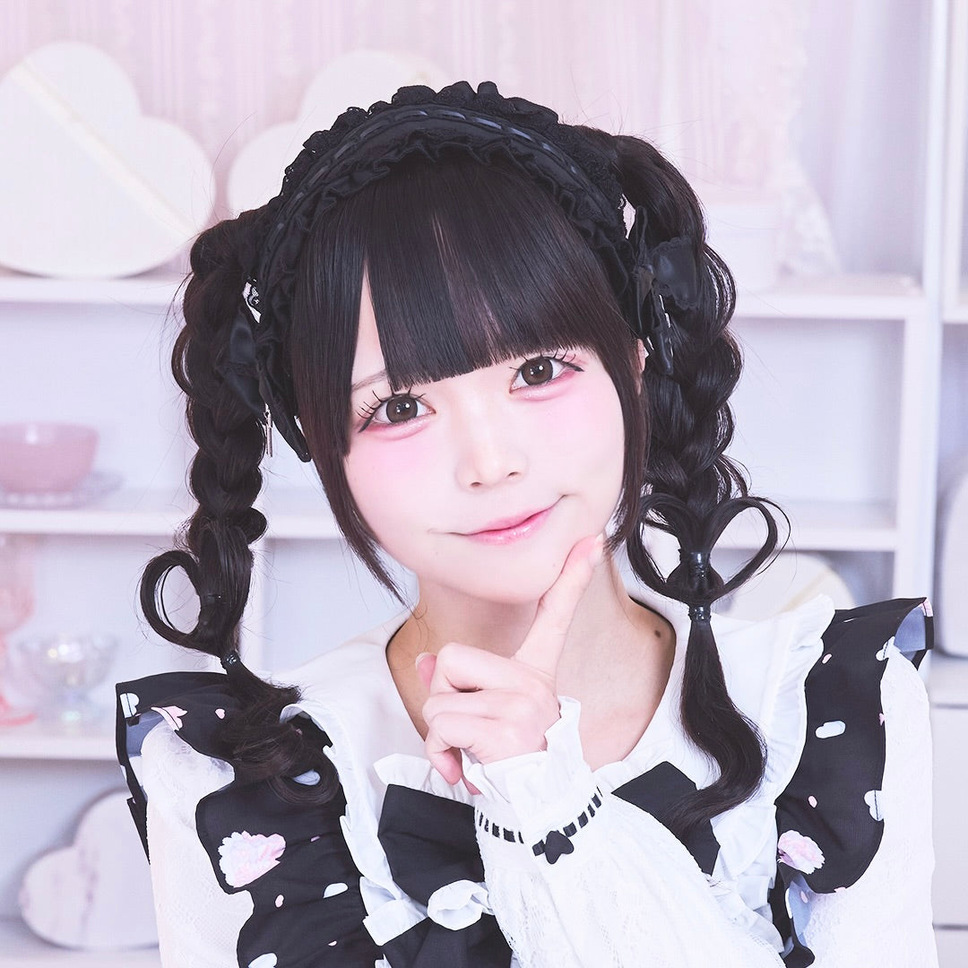 《mine》ハシゴレースフリルリボンヘッドドレス