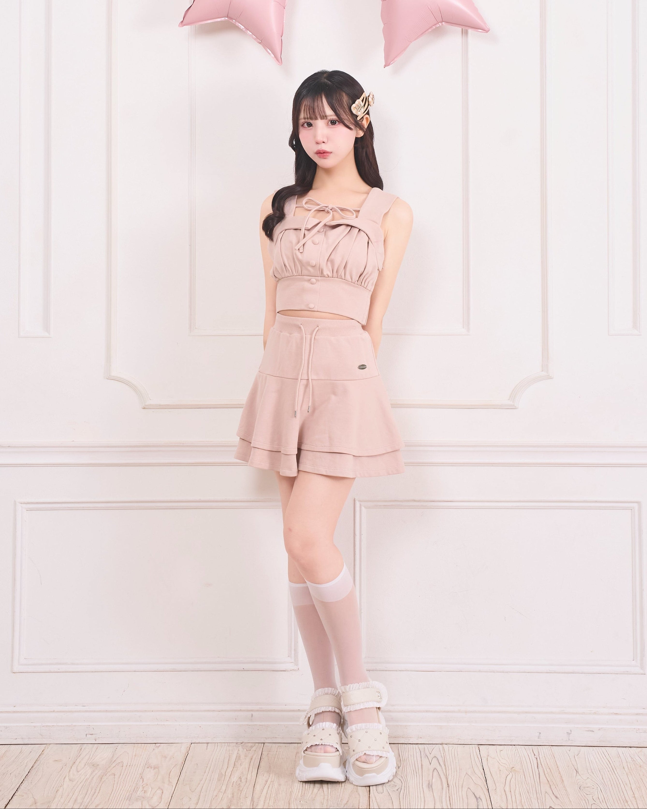 《LAFARY closet》スウェットビスチェセットアップ