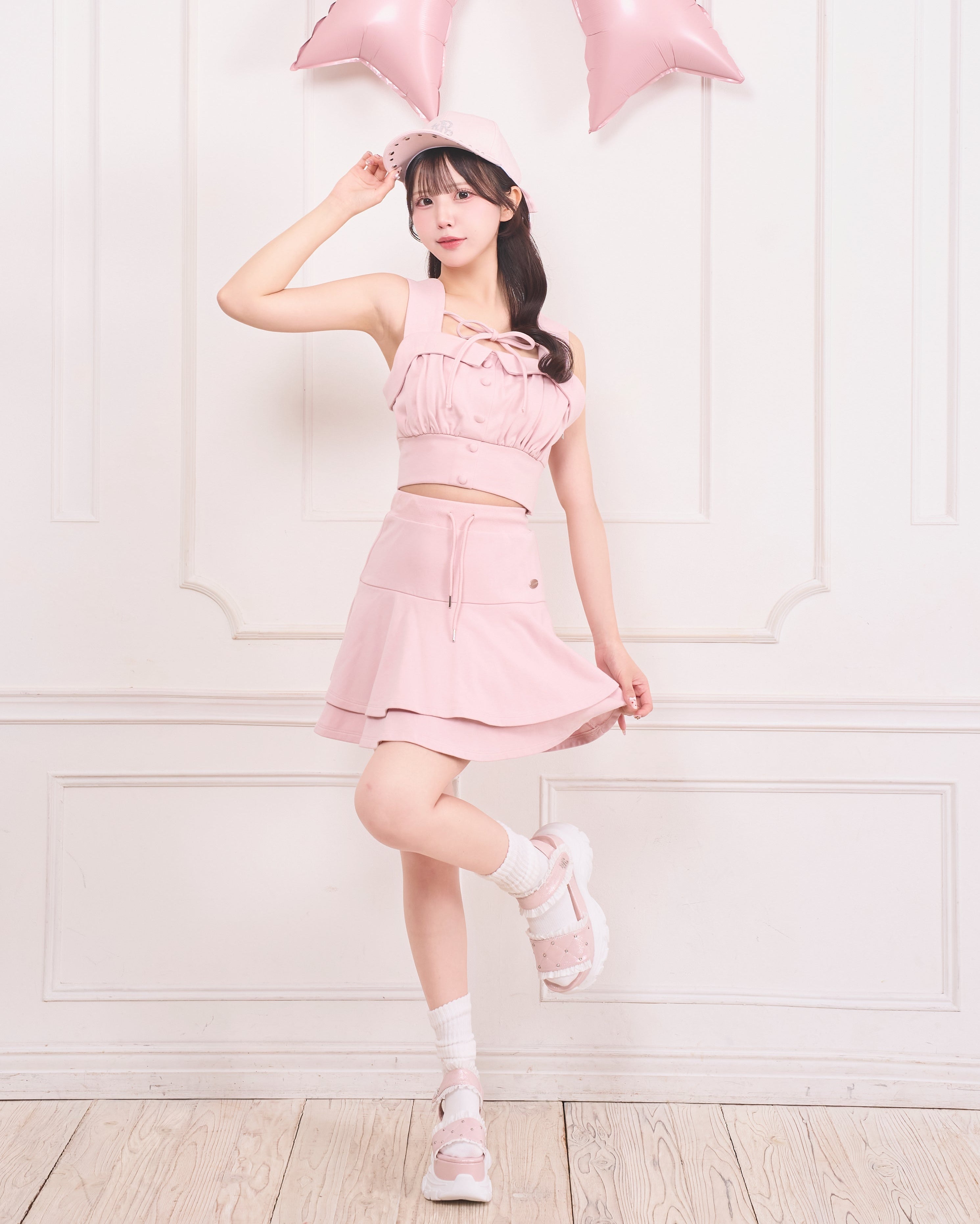 《LAFARY closet》スウェットビスチェセットアップ