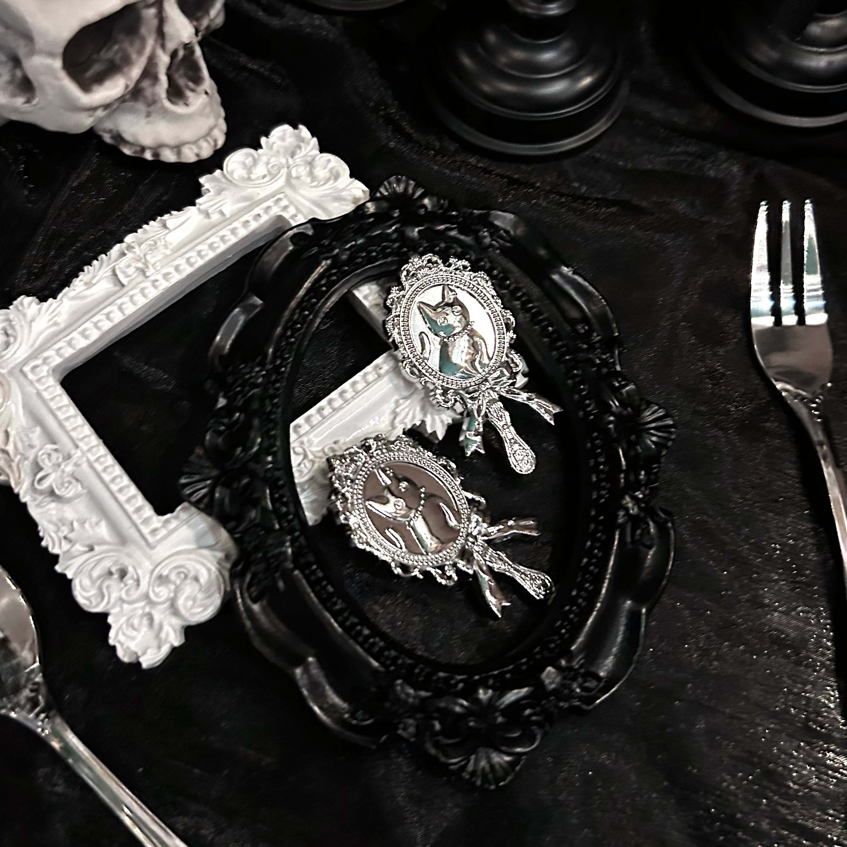 《mine》キャットシルバークリップ