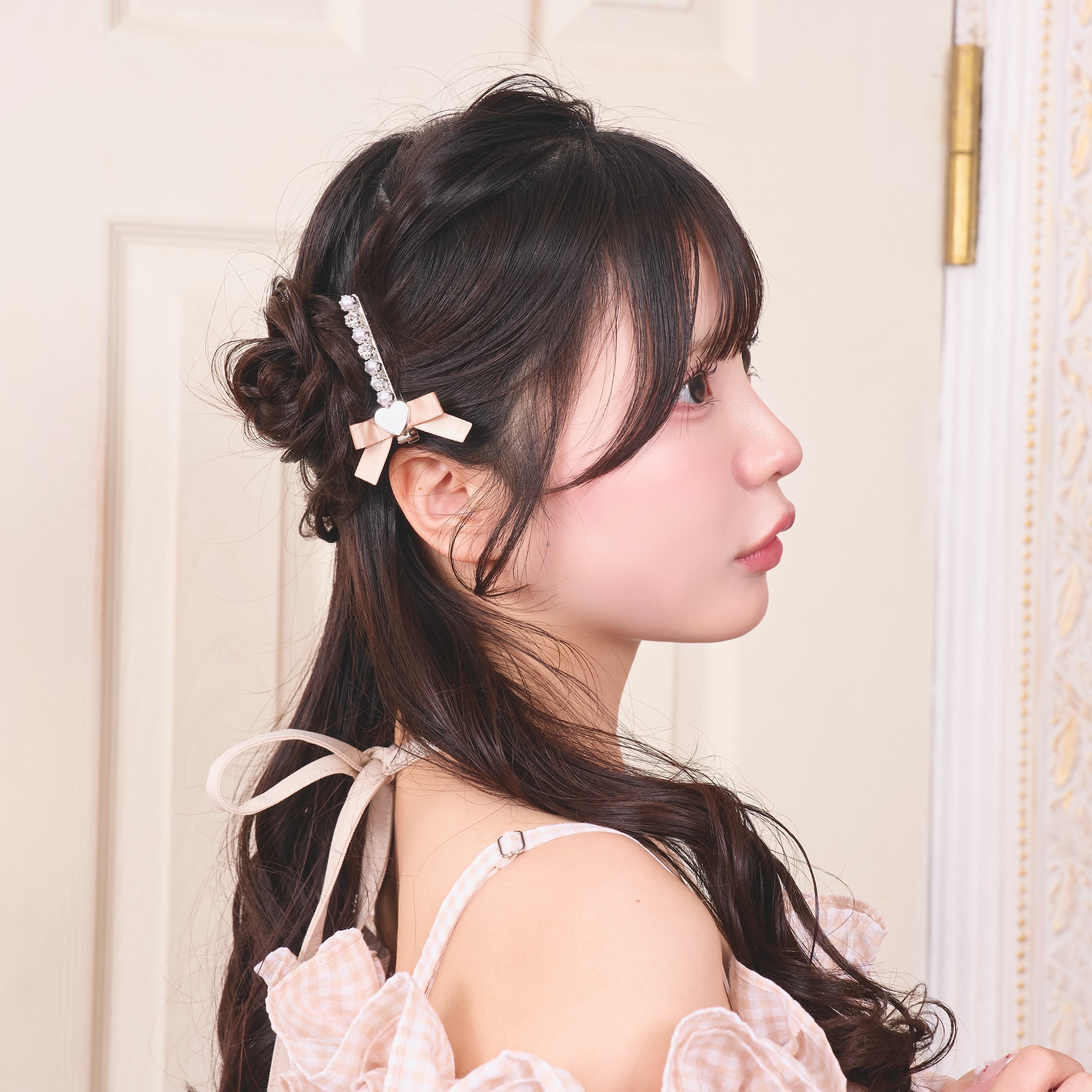 《LAFARY closet》ハートリボンヘアクリップ