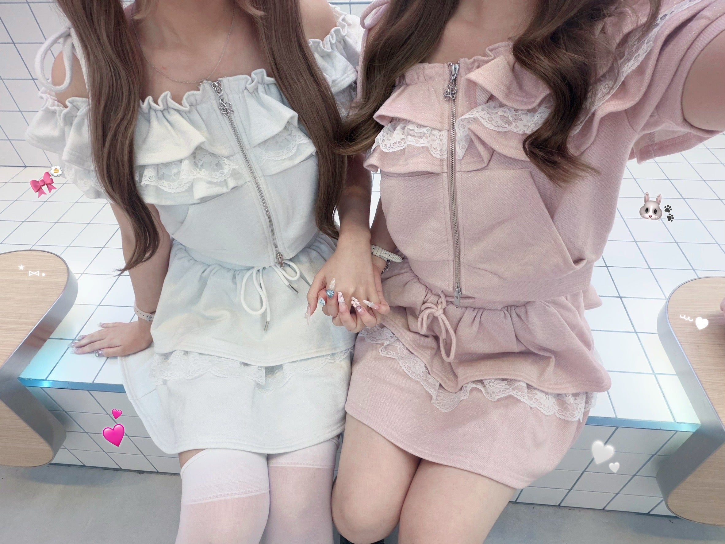 《LAFARY closet》オフショルスウェットセットアップ