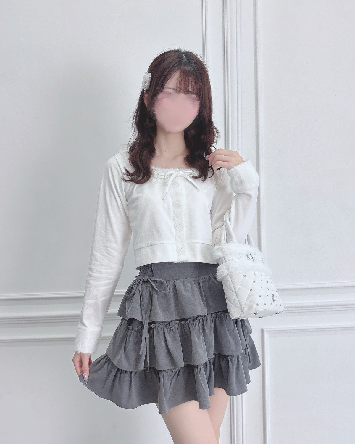 《LAFARY closet》スピンドルティアードスカパン