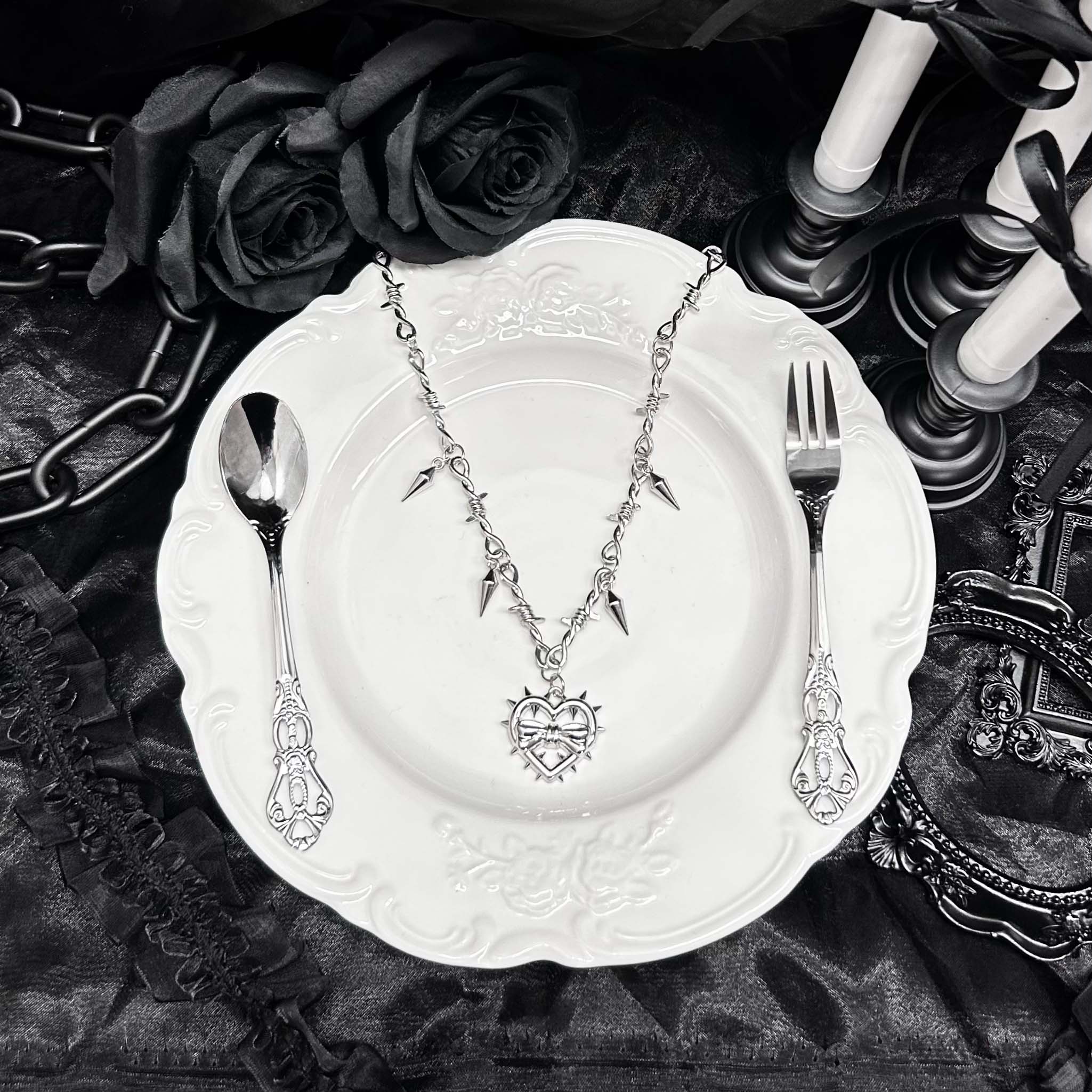 mine》クロウハート有刺鉄線ネックレス- LAFARY ONLINE