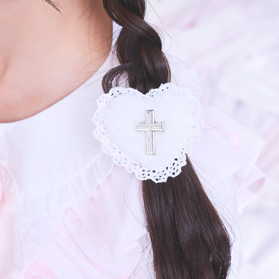 《mine》ハートファーヘアクリップ