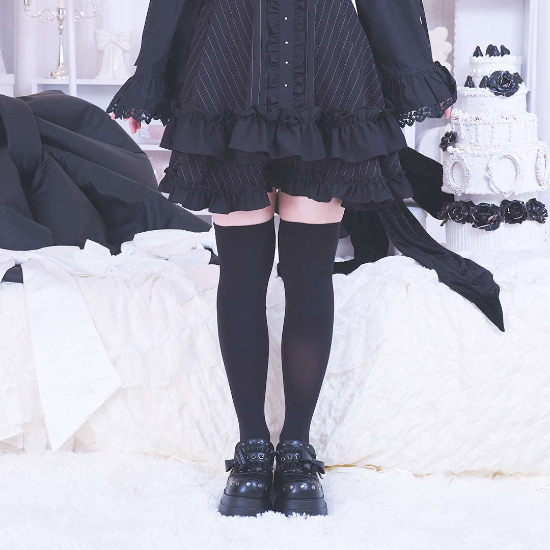 《mine》60デニールソックス[オーバーニー]