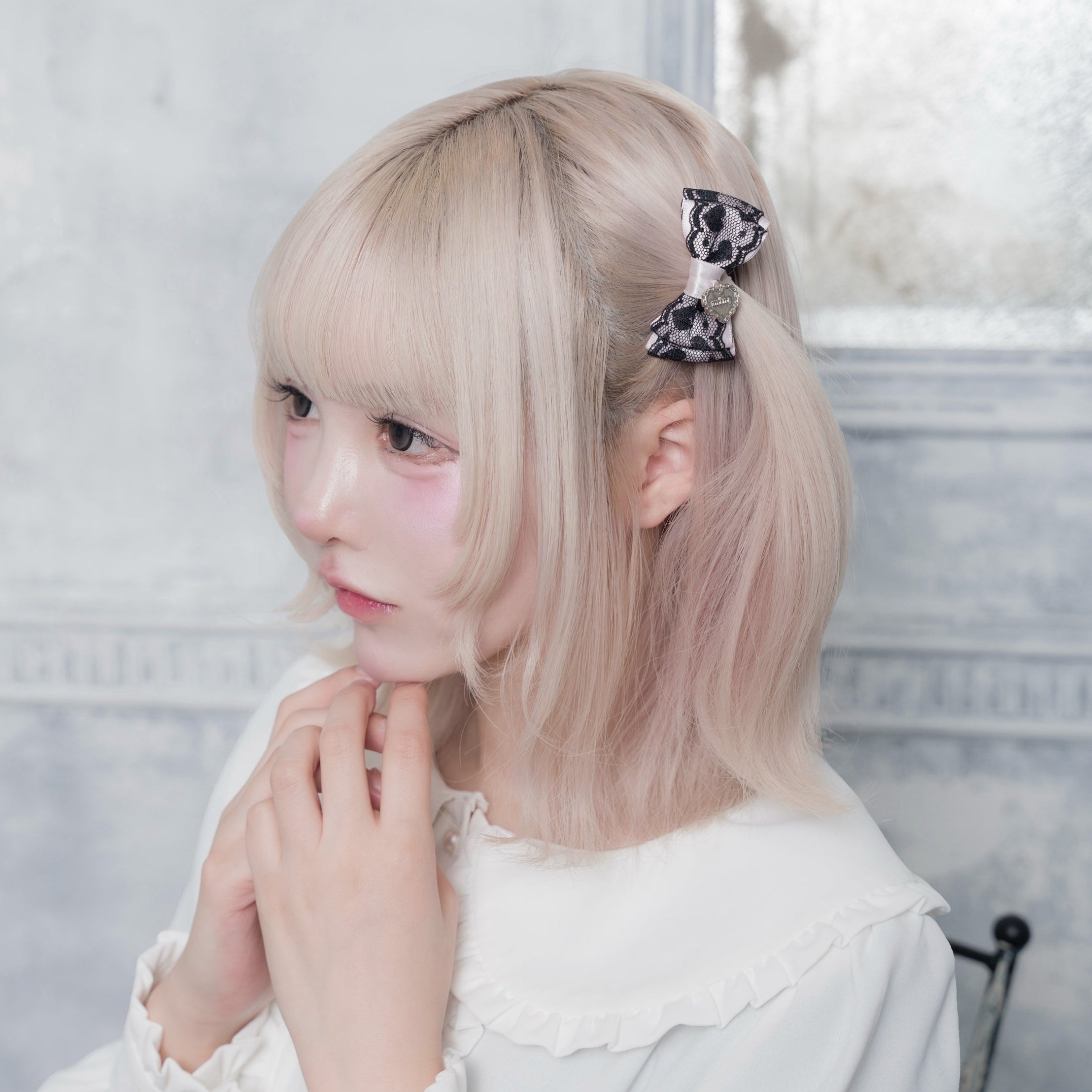 《mine》ハートレースリボン