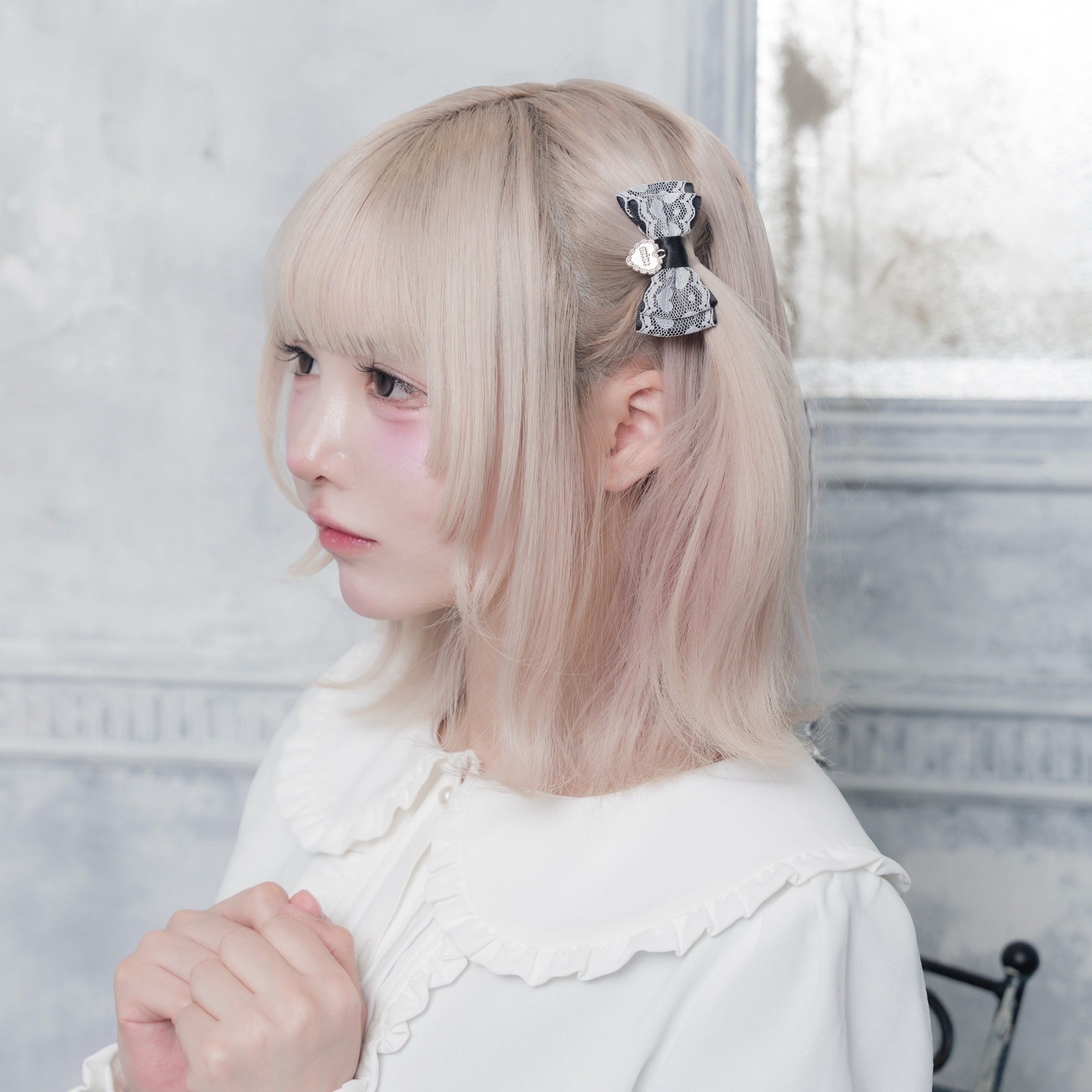 《mine》ハートレースリボン