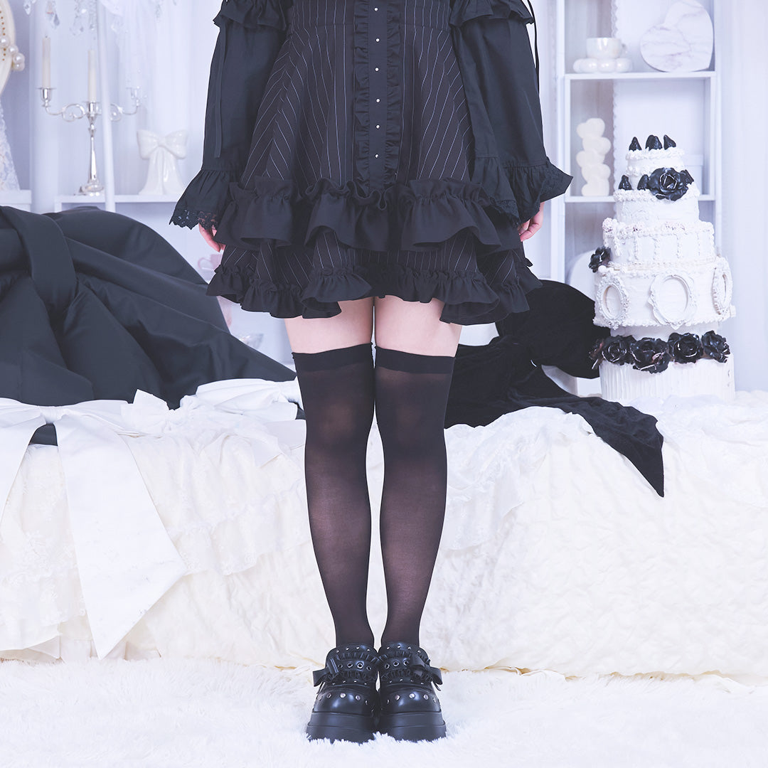 《mine》30デニールソックス[オーバーニー]
