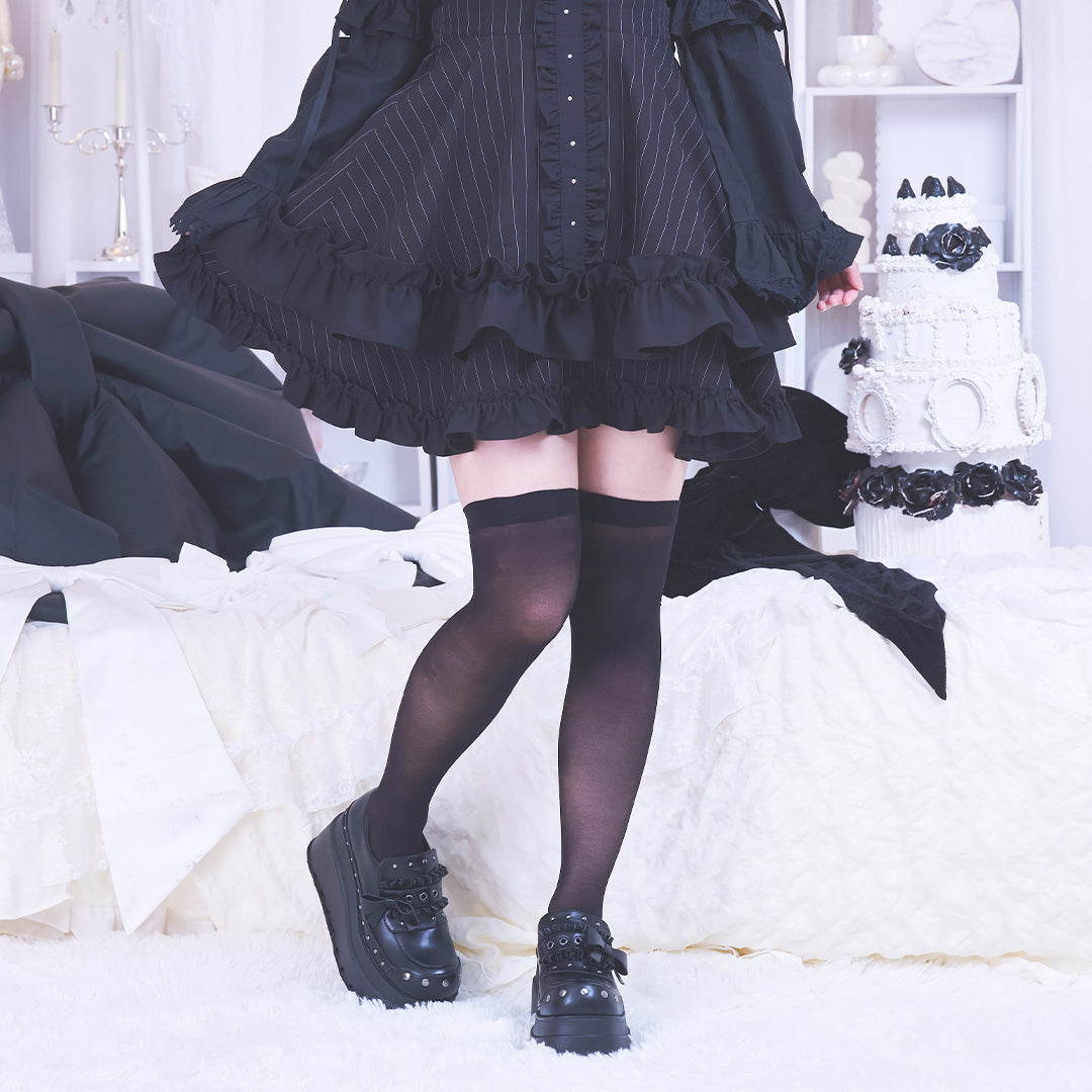 《mine》30デニールソックス[オーバーニー]