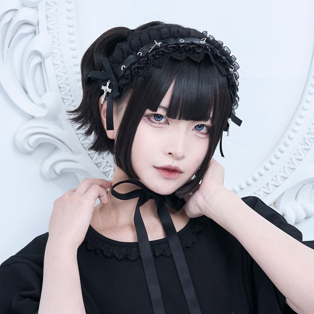 《mine》クロスレースヘッドドレス